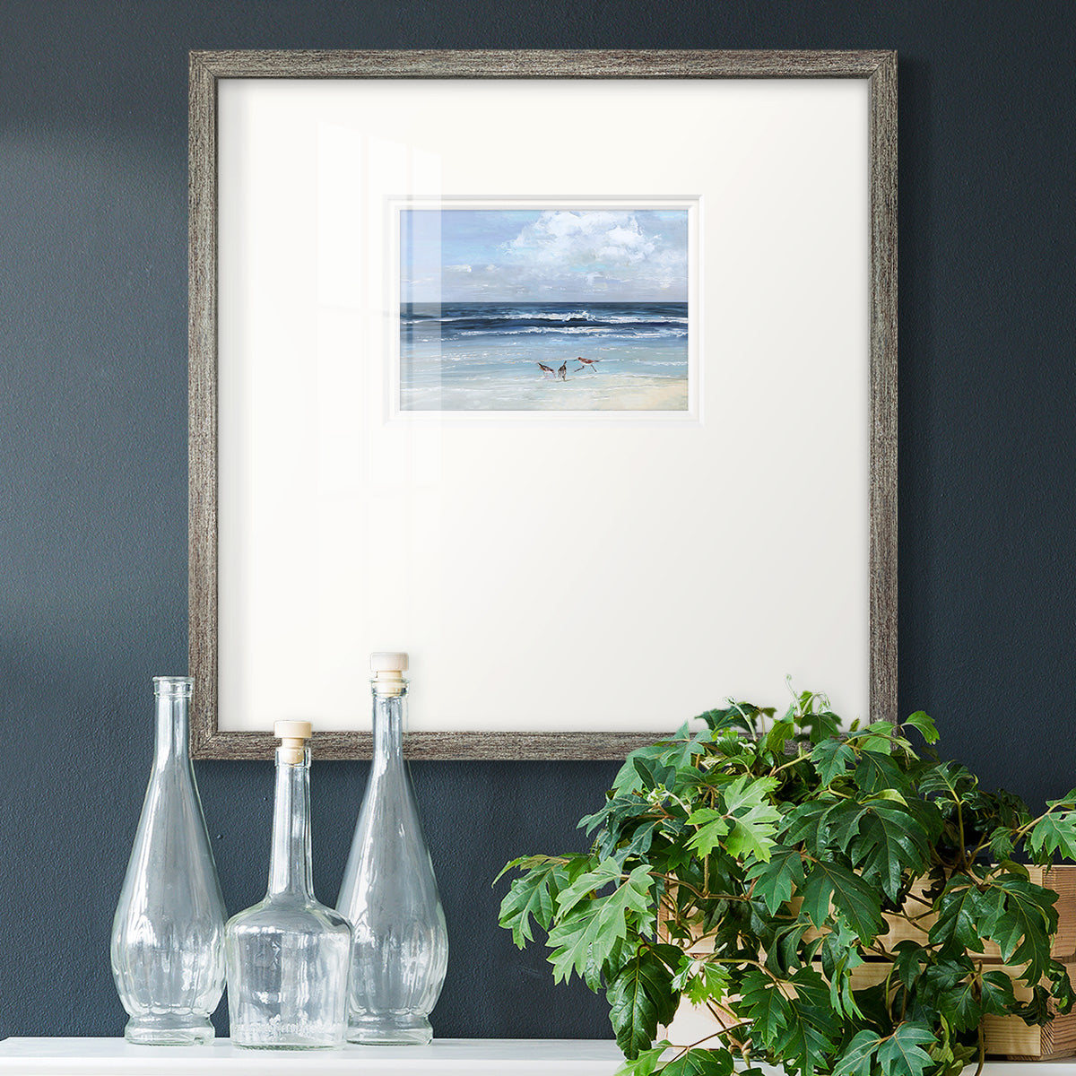 Beach Trio - Double Matboard Framed Print