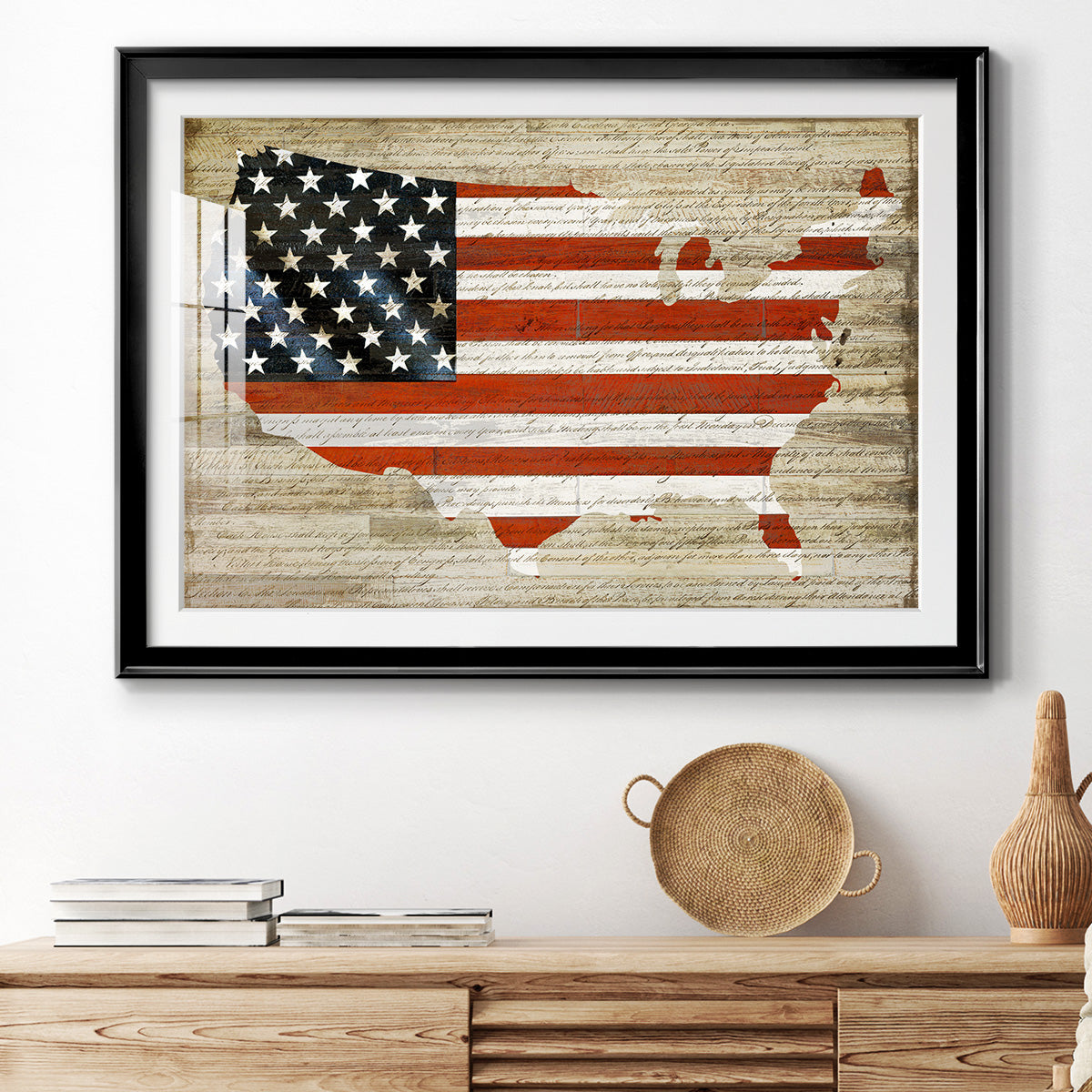 American Flag - Modern Framed Art Print