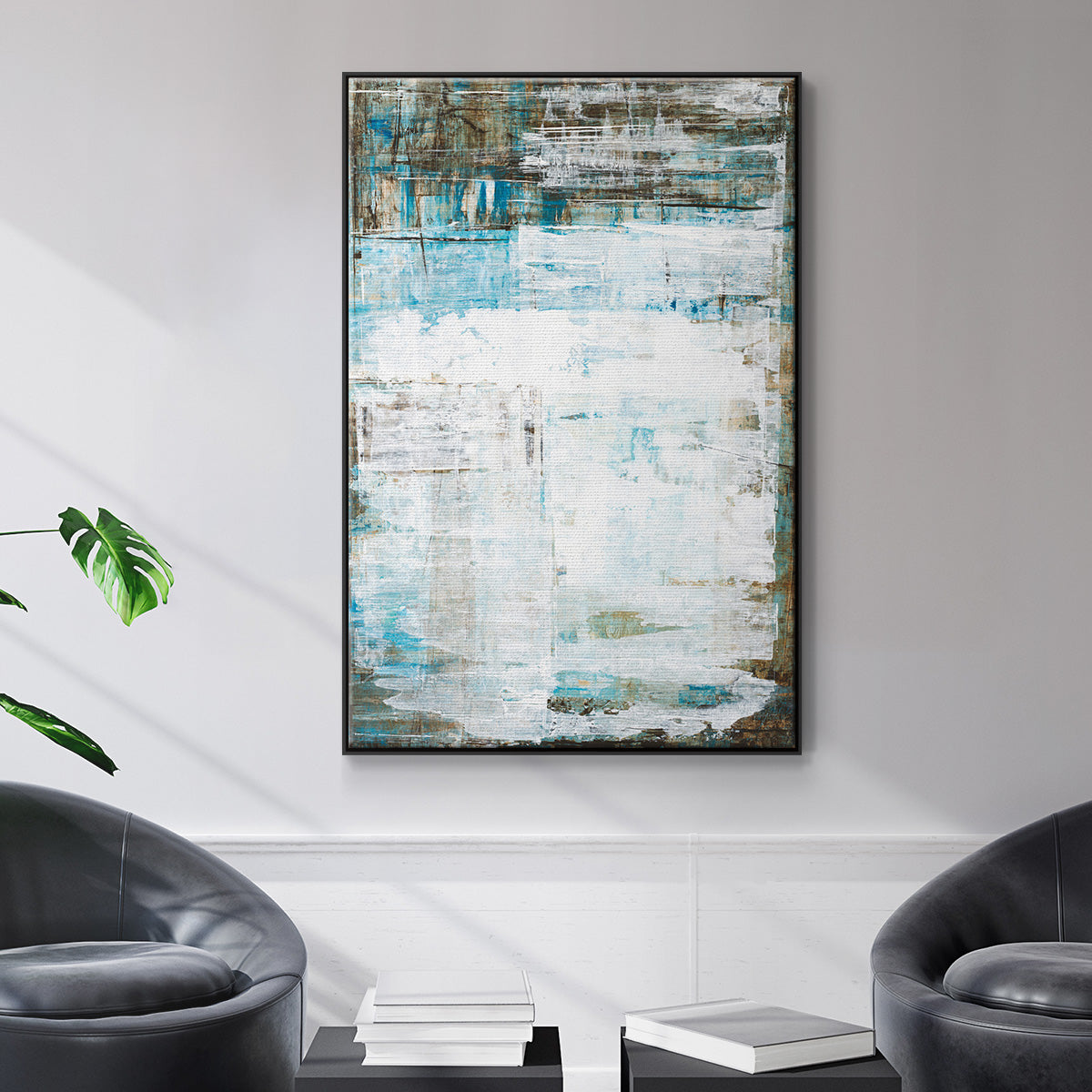 Beach Glass - Floater Framed Canvas Print