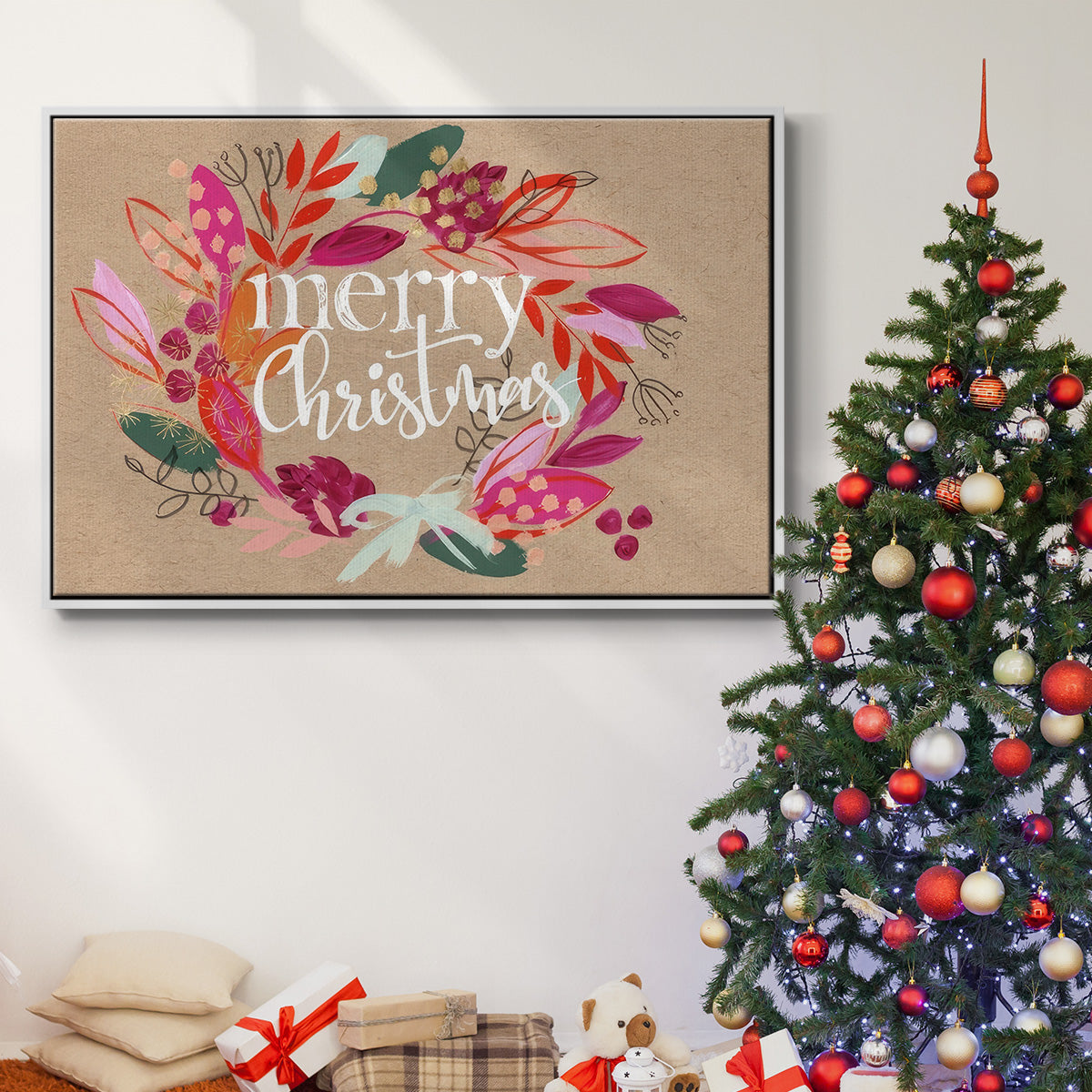 Crafty Christmas Collection A - Floater Framed Canvas Print