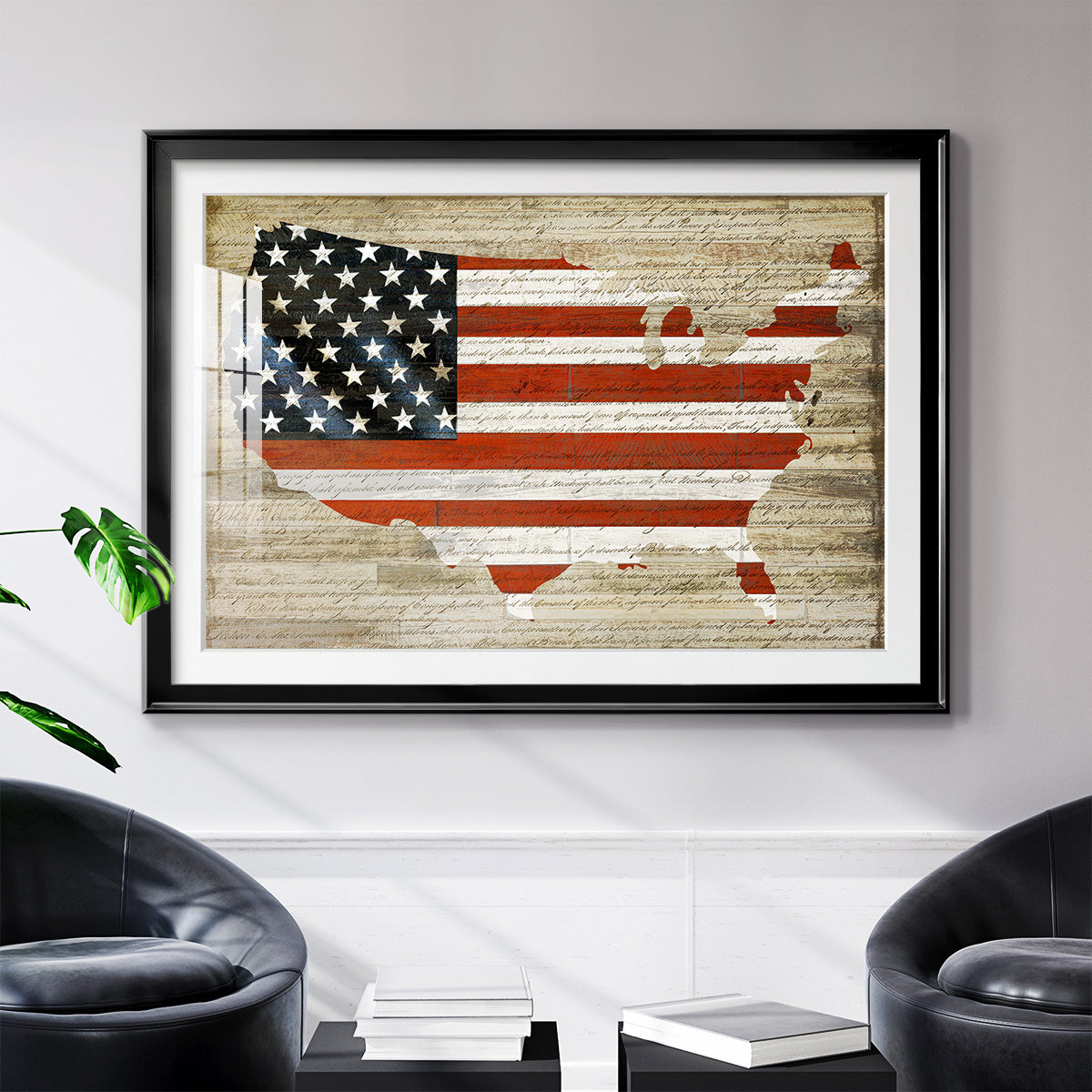 American Flag - Modern Framed Art Print
