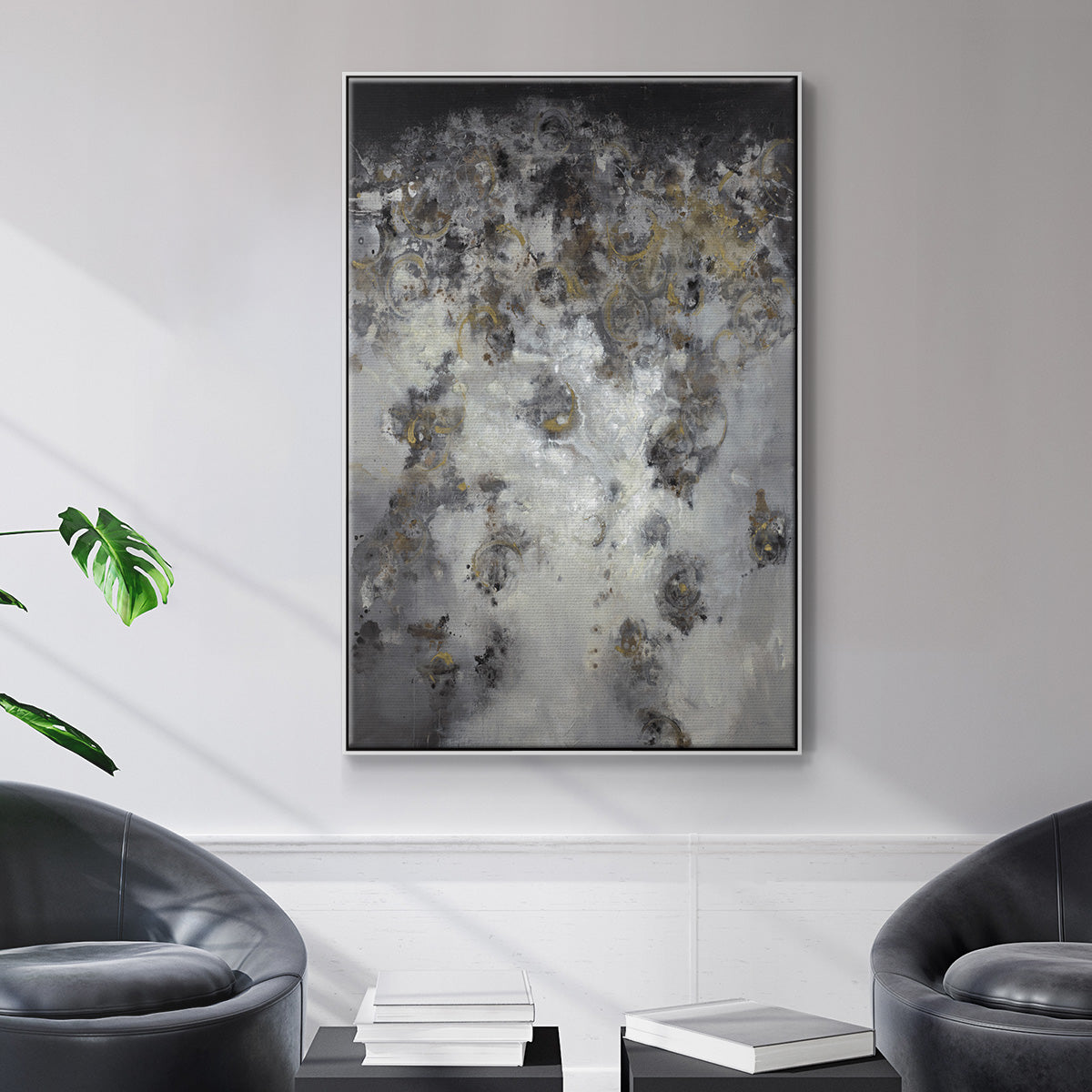 Meteor Showers - Floater Framed Canvas Print