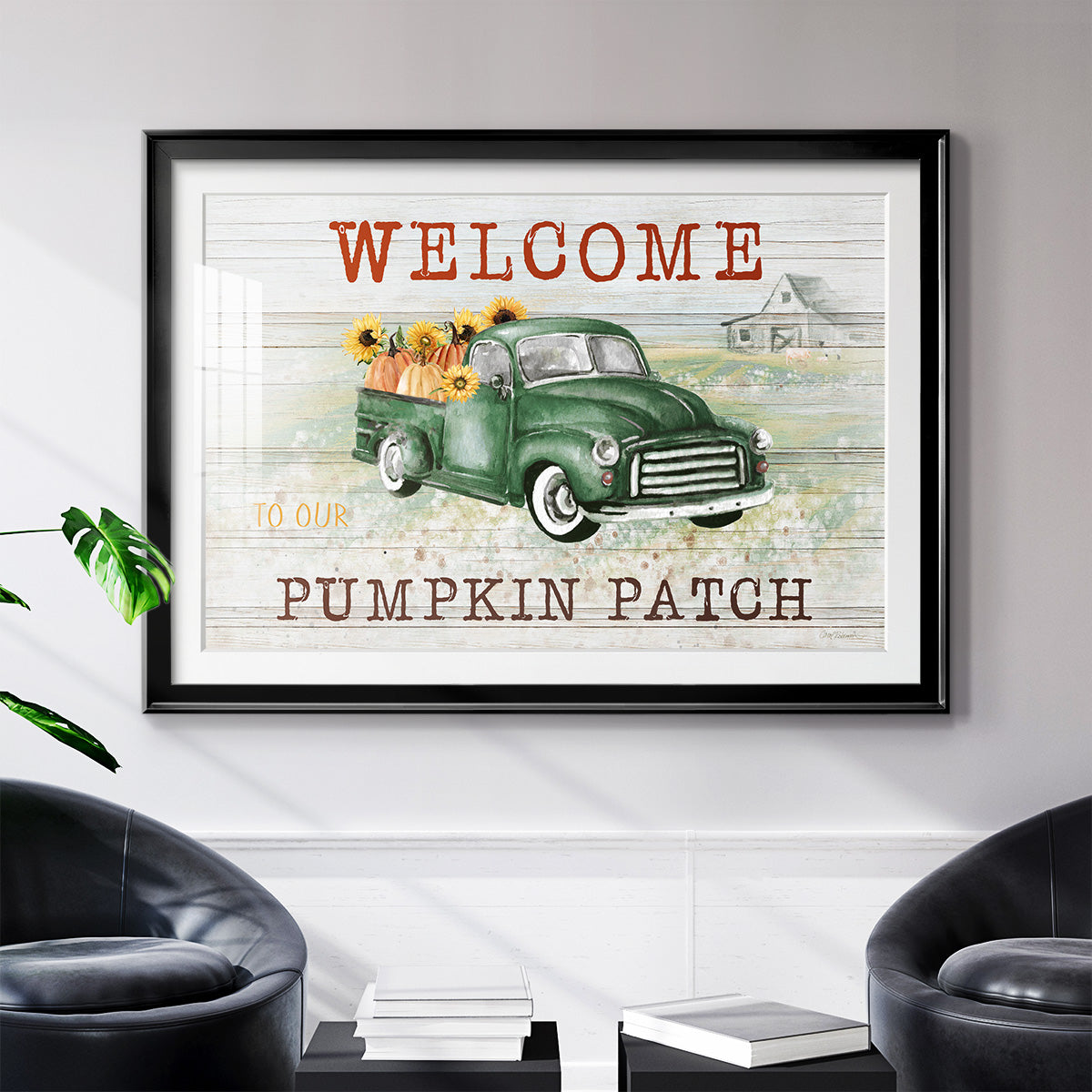 Pumpkin Patch - Modern Framed Art Print