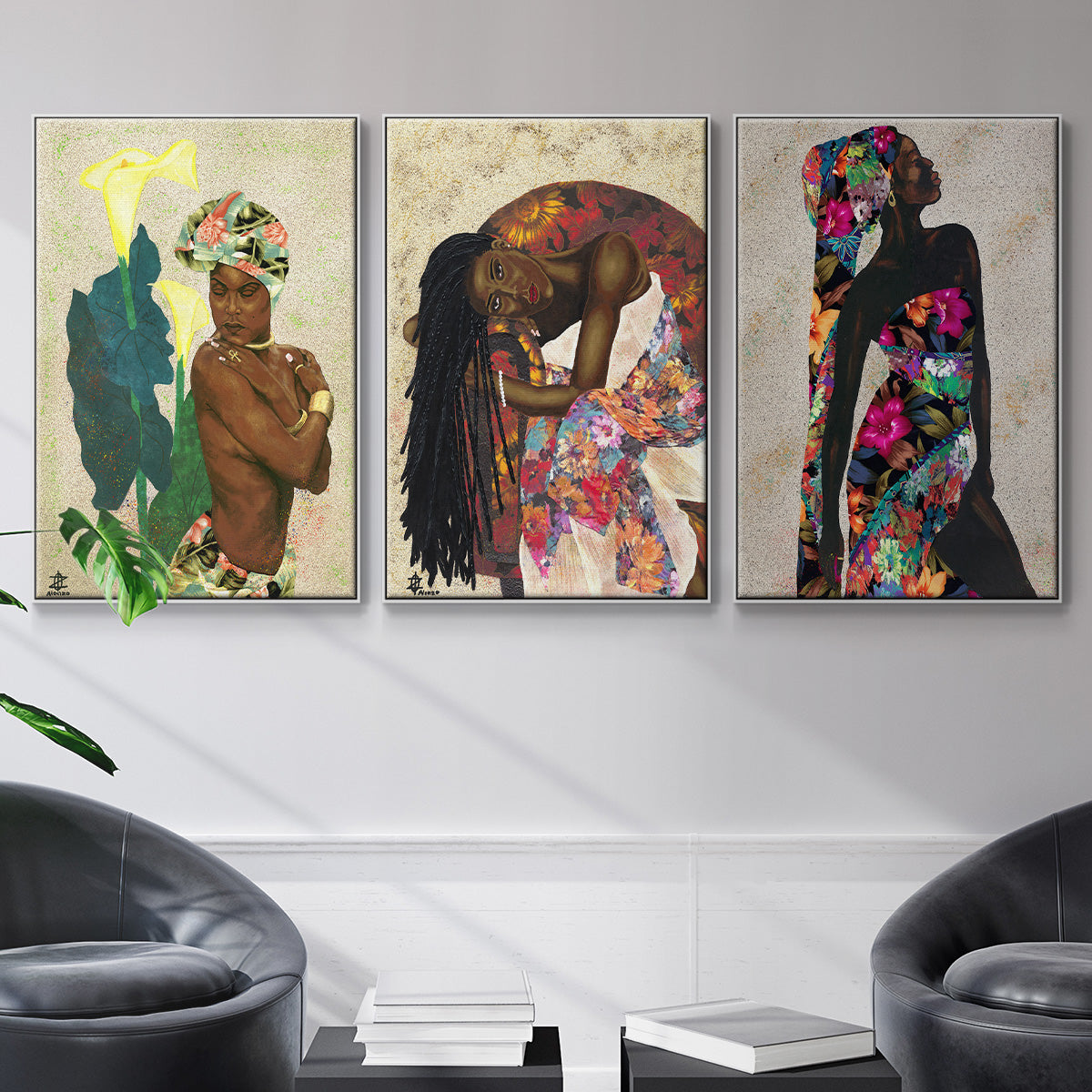 Woman Strong I - Floater Framed Canvas Set