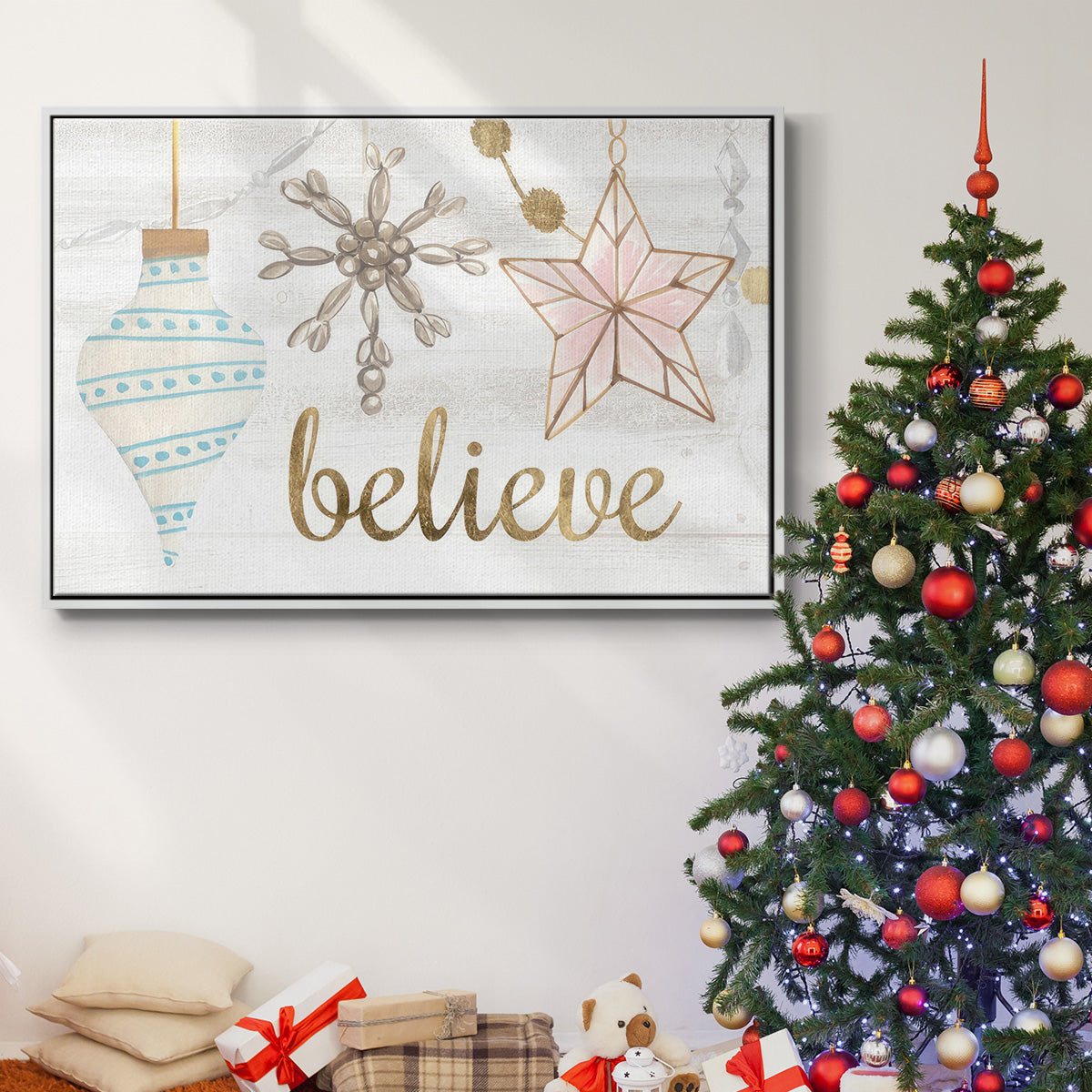 Elegant Ornaments Collection A - Floater Framed Canvas Print
