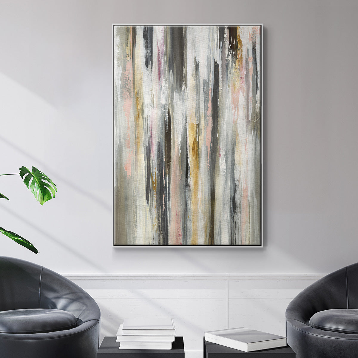 Color Ripple II - Floater Framed Canvas Print