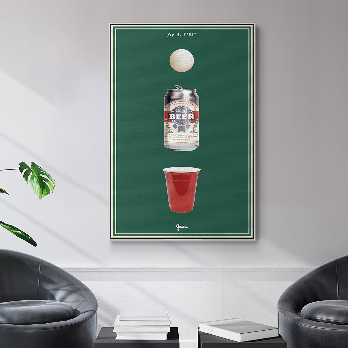 Fig. A: Party - Floater Framed Canvas Print