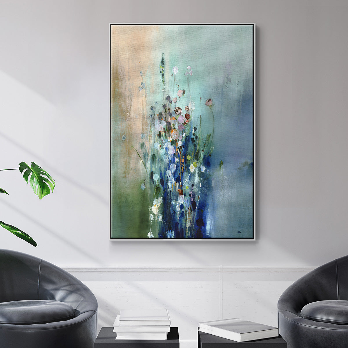 Current Air II - Floater Framed Canvas Print