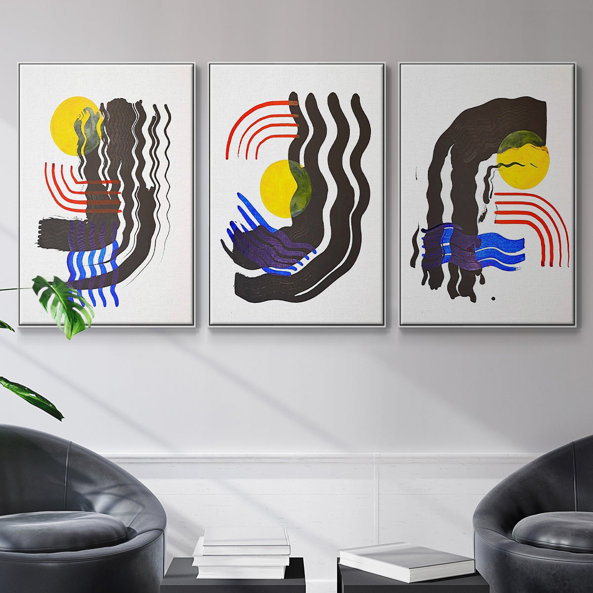 Shifting I - Floater Framed Canvas Set