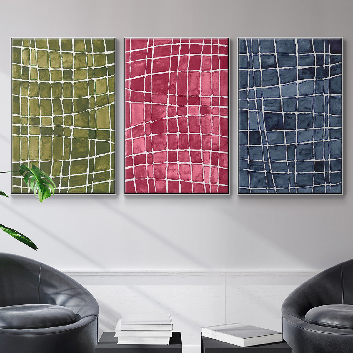 Square Bluff I - Floater Framed Canvas Set