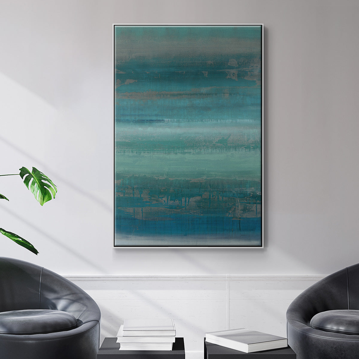Stars & Shores II - Floater Framed Canvas Print