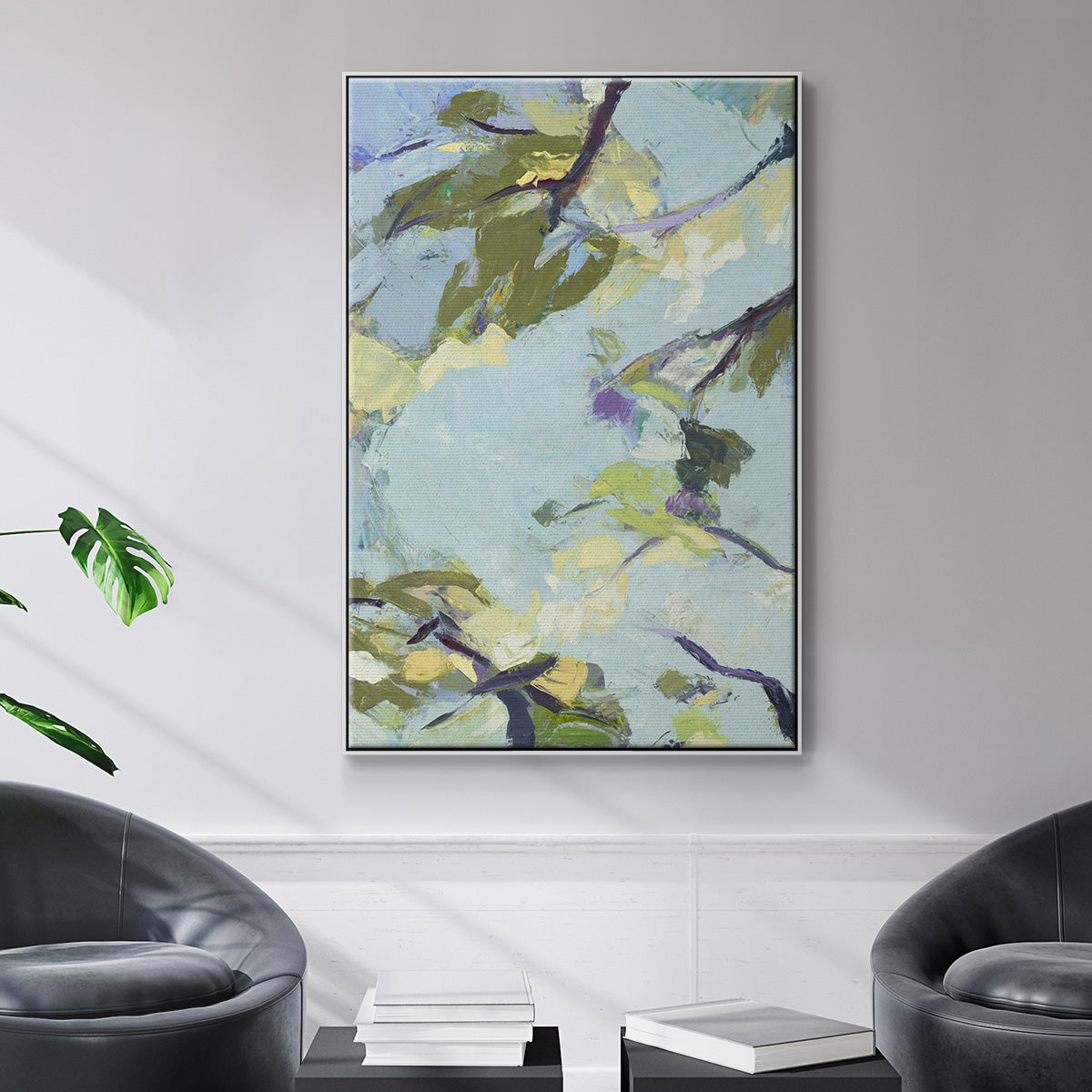 Aqua Sky - Floater Framed Canvas Print
