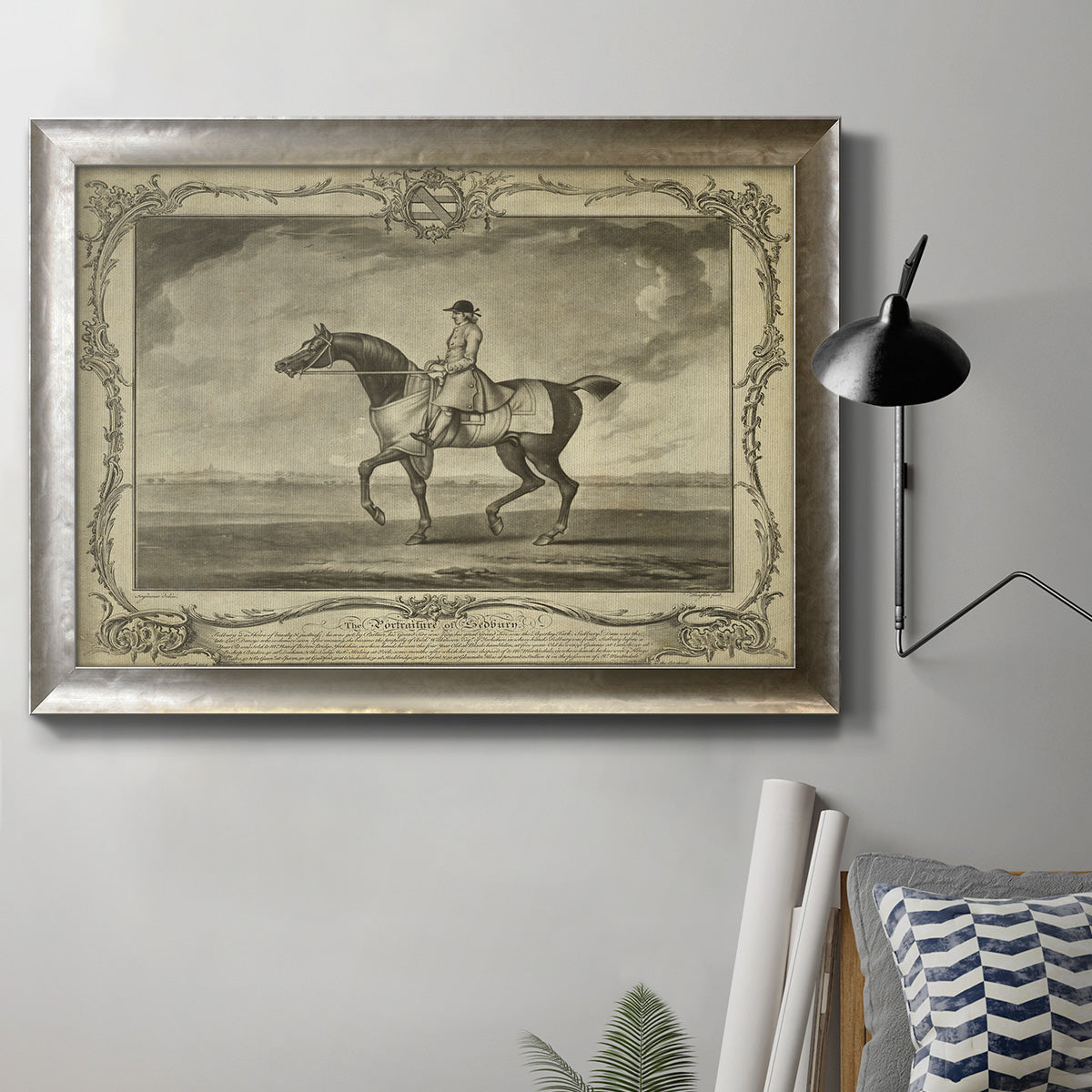 Distinguished Horses II - Ornate Framed Canvas Print