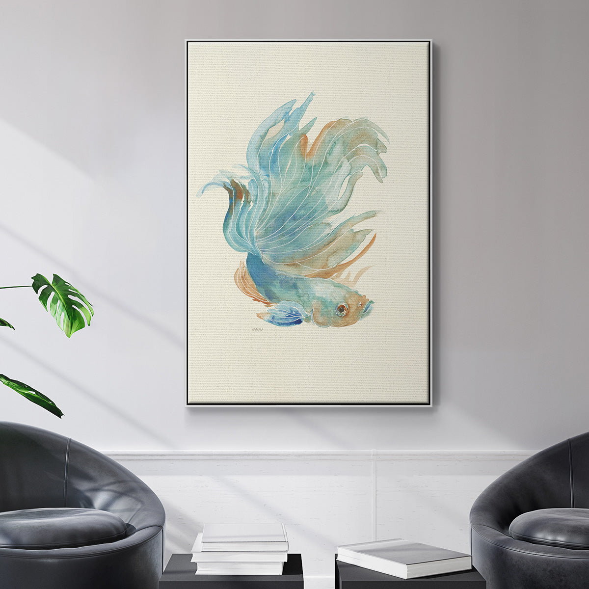 Betta I - Floater Framed Canvas Print