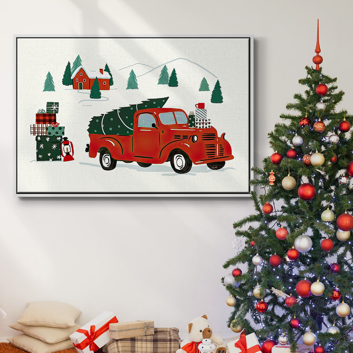 Going to Grandmas Collection A - Floater Framed Canvas Print