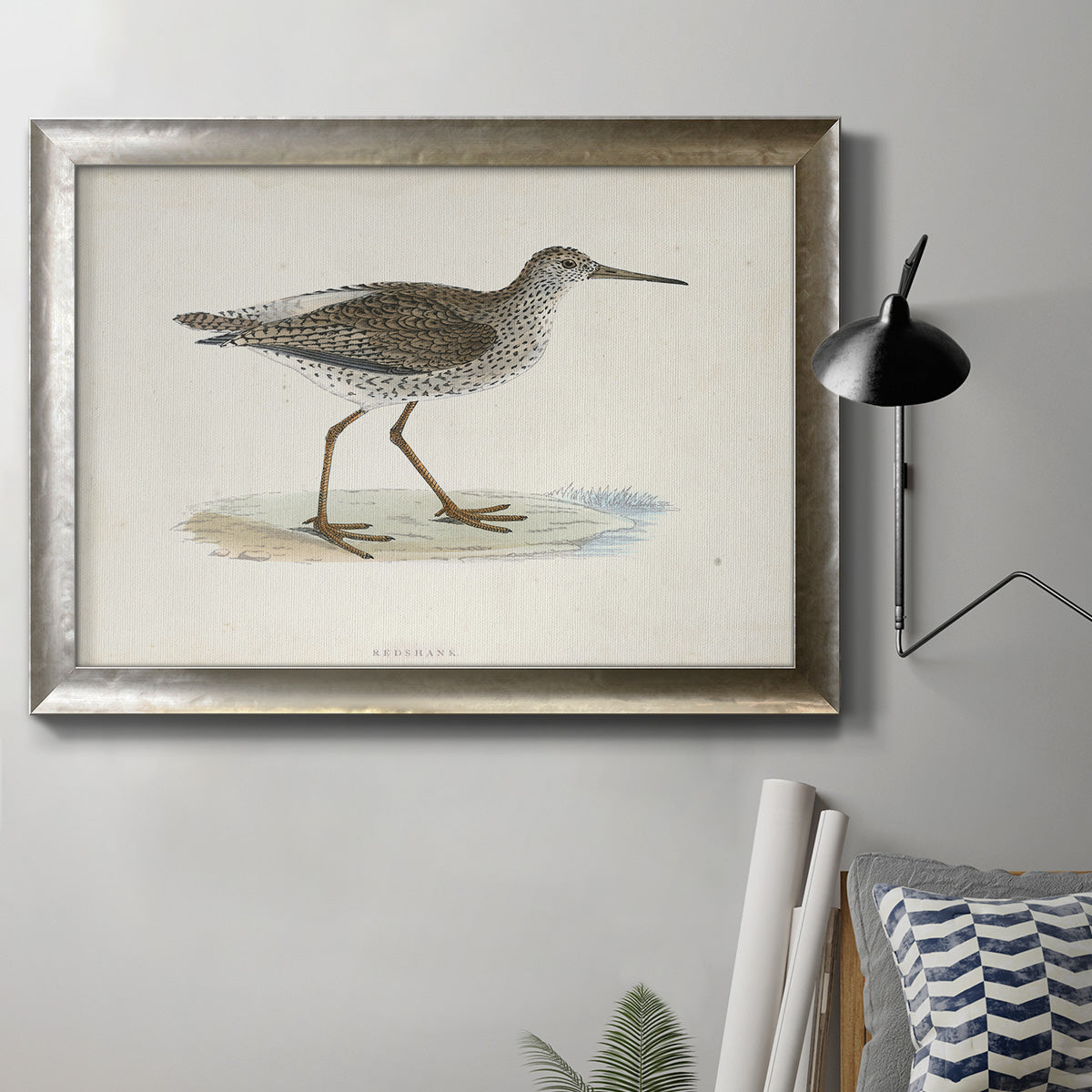 Morris Sandpipers V - Ornate Framed Canvas Print