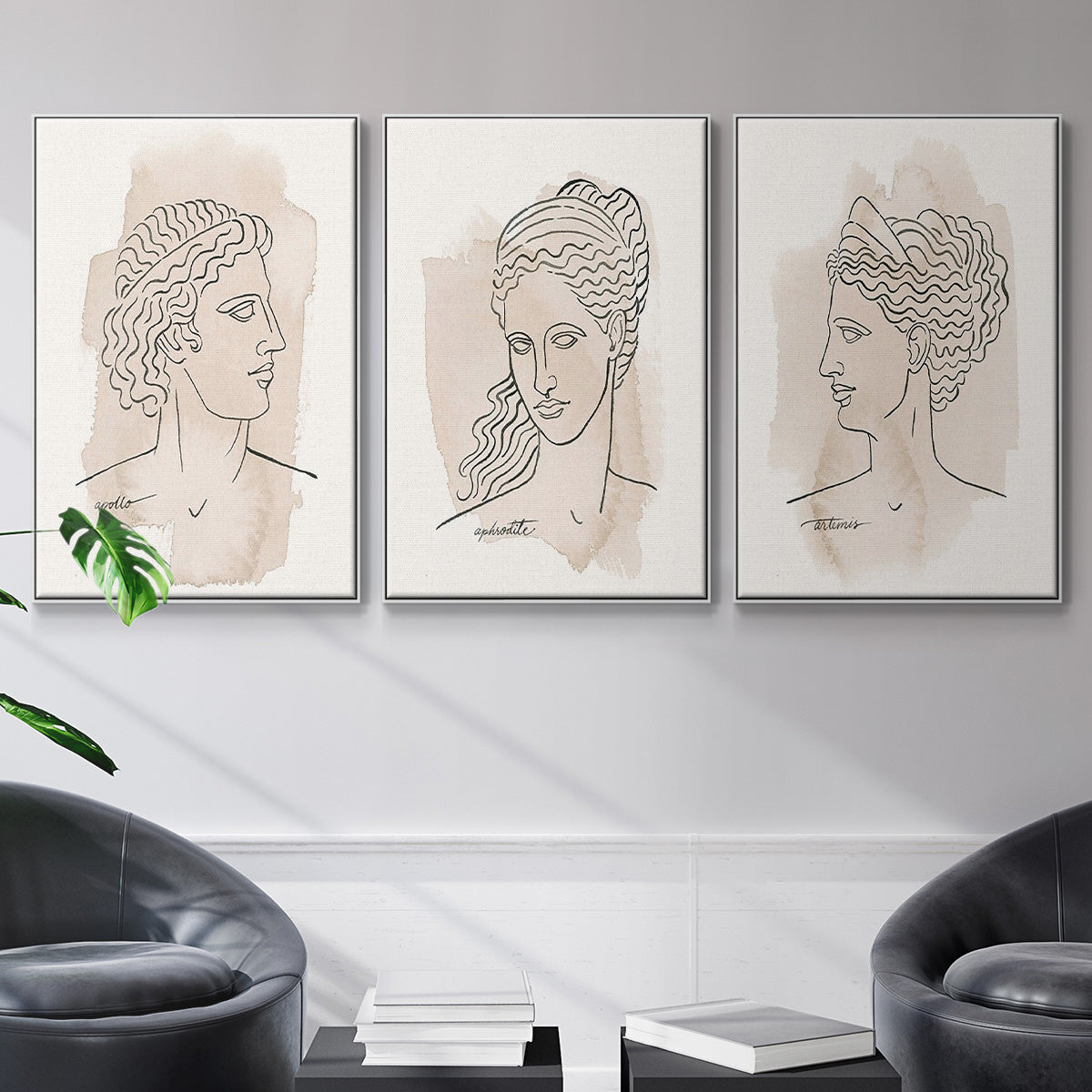Greek Busts IV - Floater Framed Canvas Set