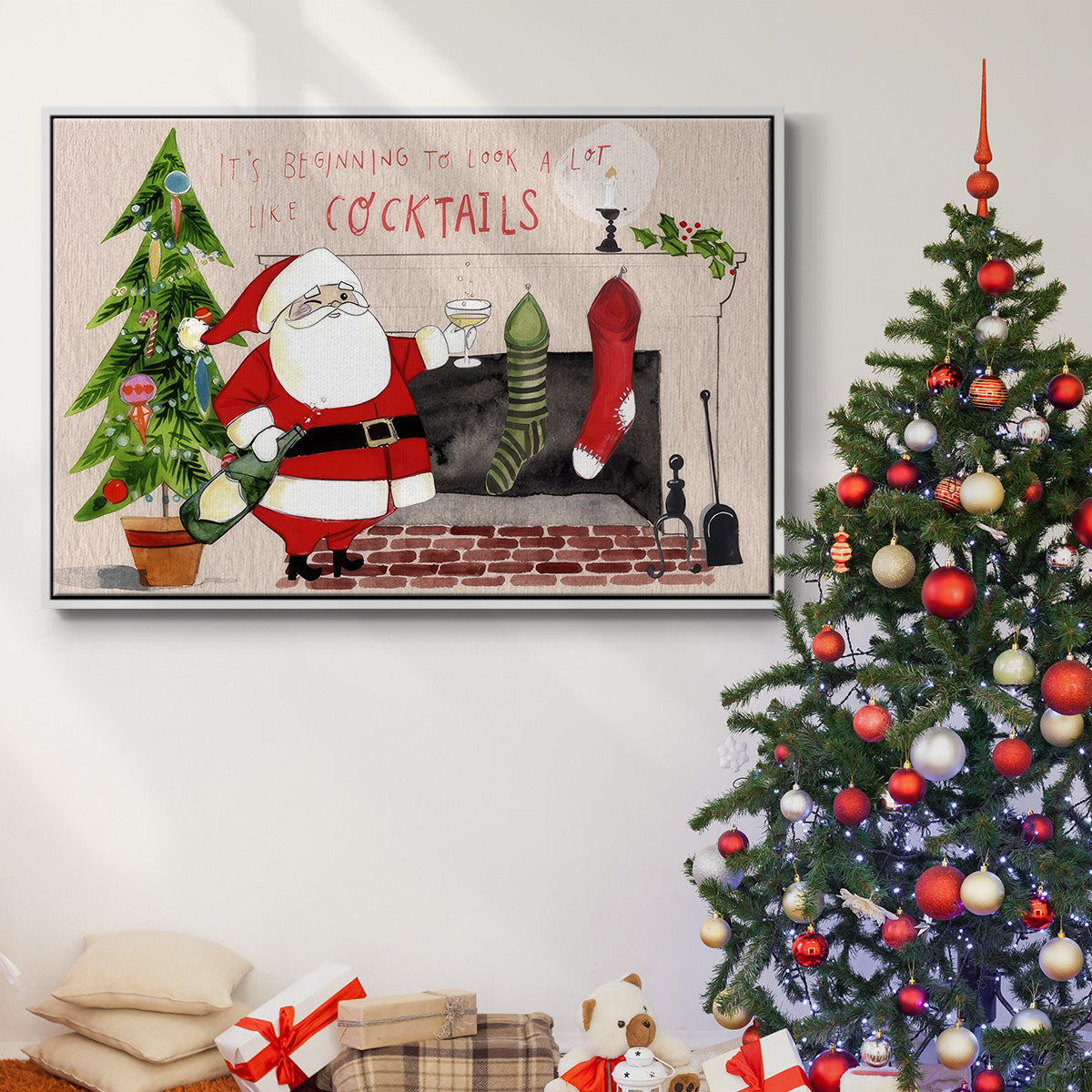 Get Blitzened Collection A - Floater Framed Canvas Print