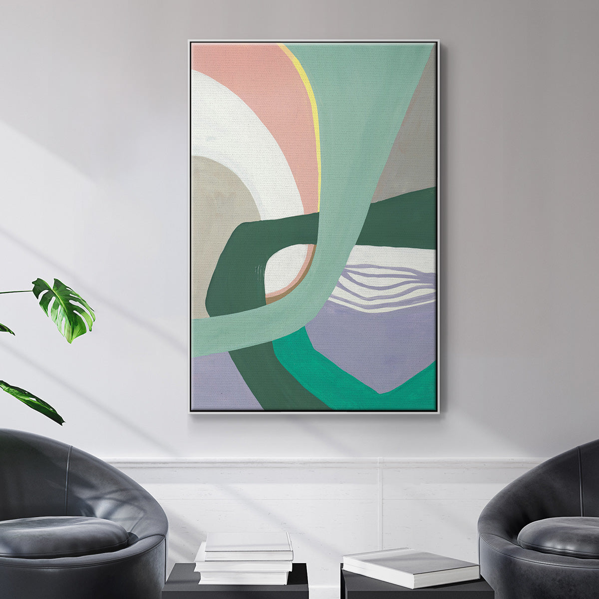 Merge Left - Floater Framed Canvas Print