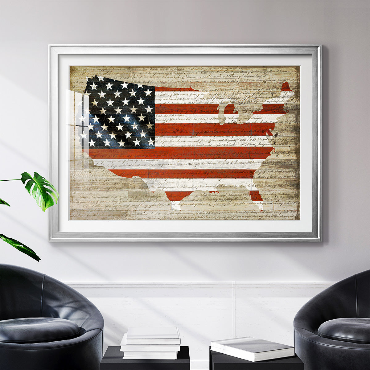 American Flag - Modern Framed Art Print