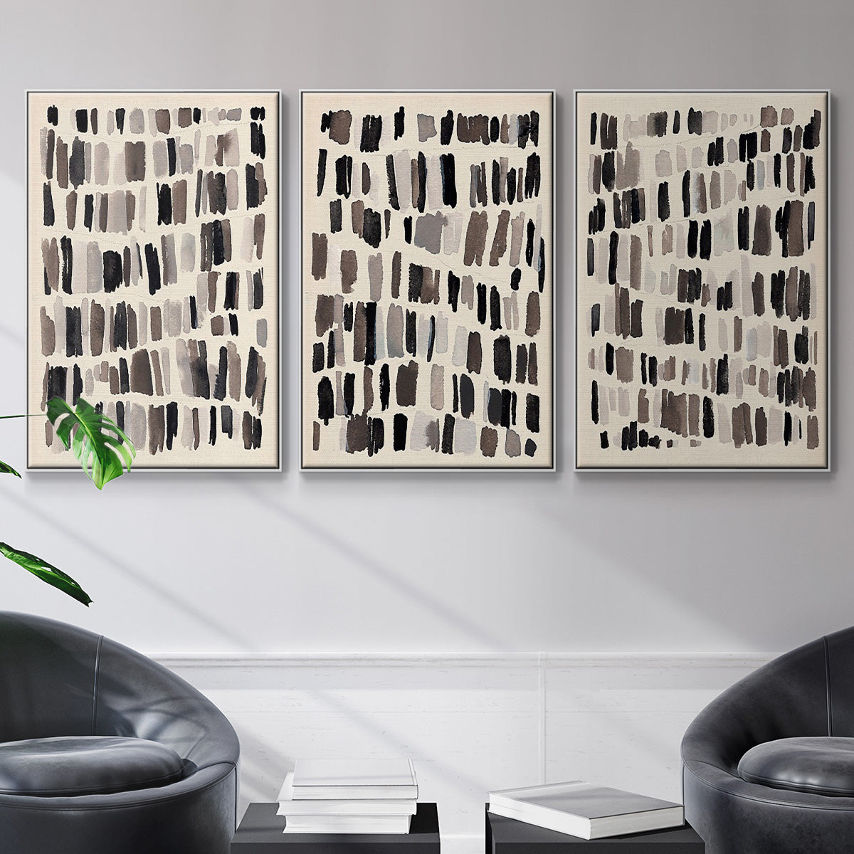 Chalk and Flint I - Floater Framed Canvas Set