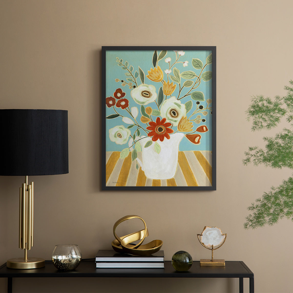 Joyful Blossoms I - Restickable Framed Art Print
