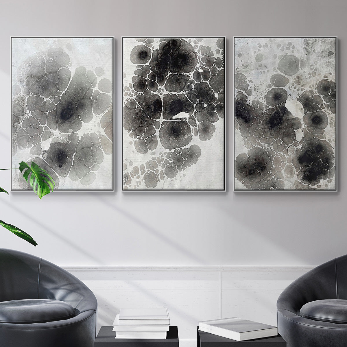 Marbling X - Floater Framed Canvas Set