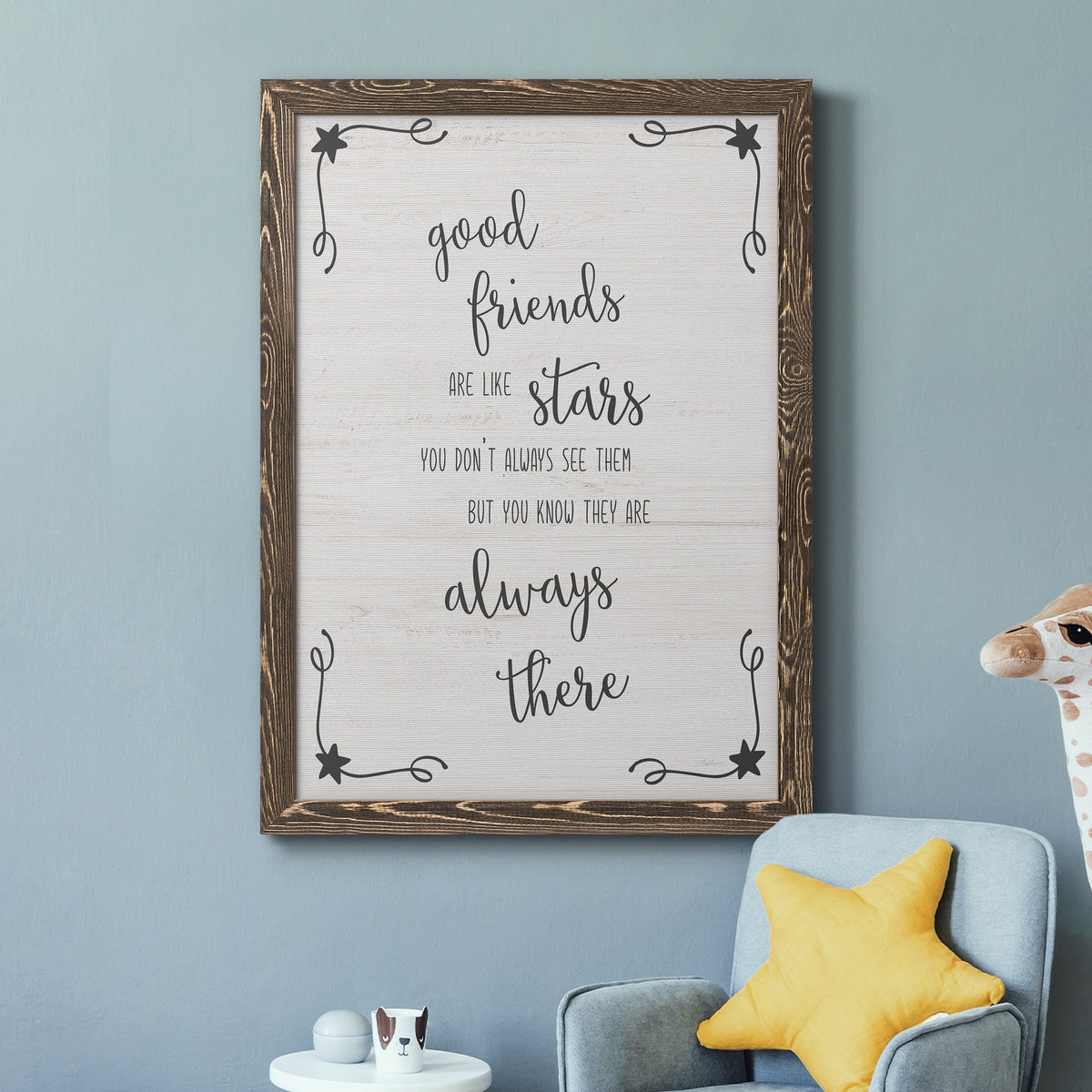 Always There - Barnwood Framed Canvas Print