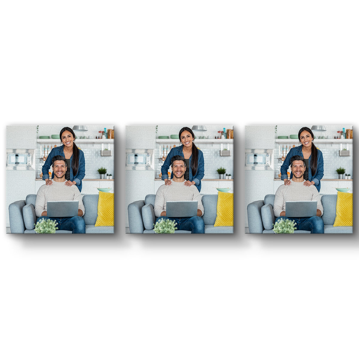 Set of 3 Restickable Custom Framed Photos - 16" x 16"