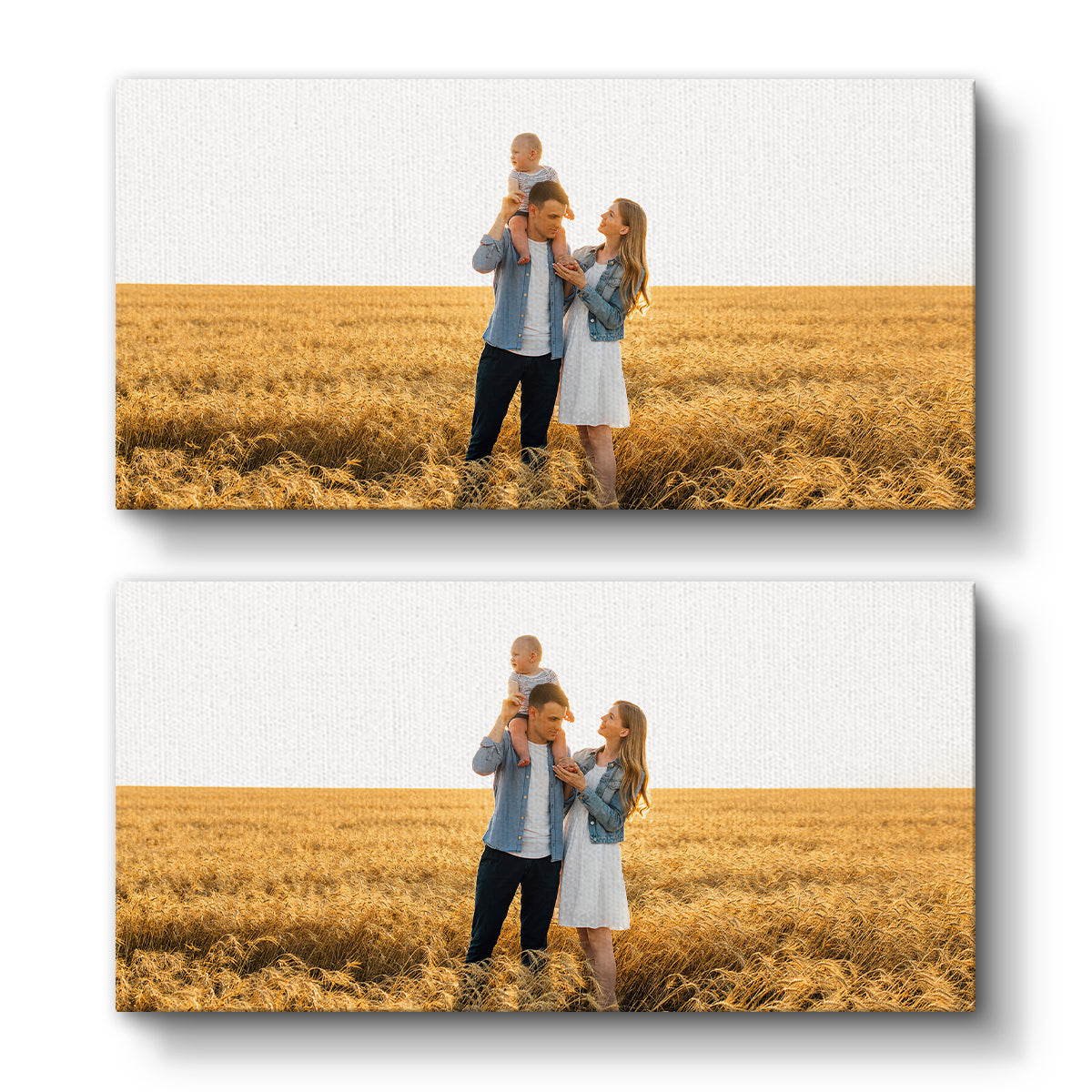 Set of 2 Restickable Custom Framed Photos - 24" x 12"