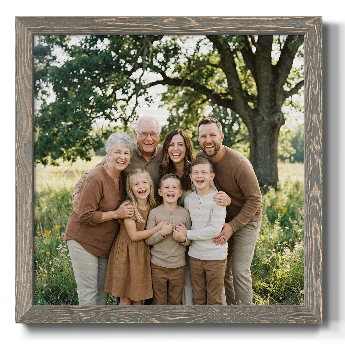 Square Custom Rustic Frames - Gallery Wrapped Canvas or Prints