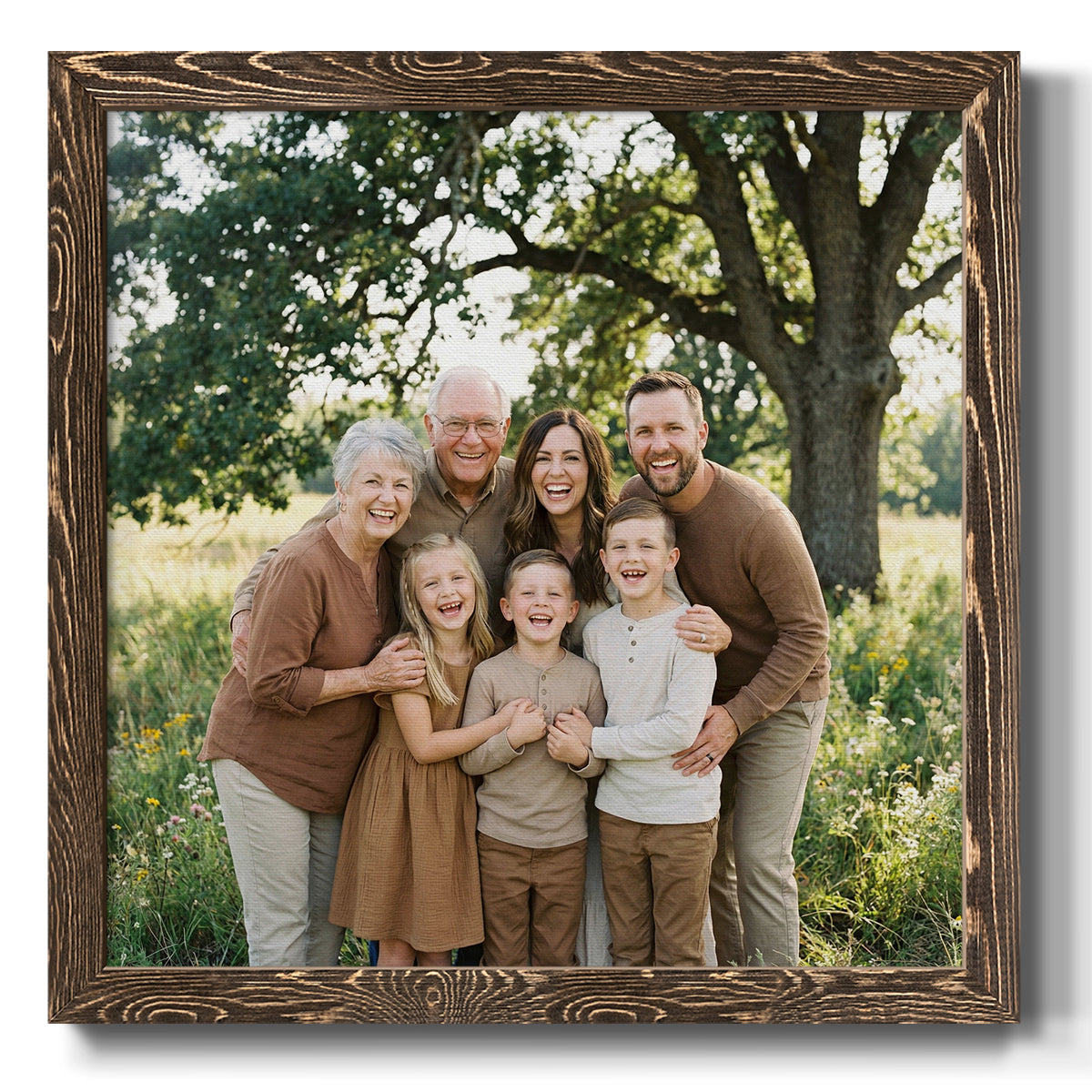 Square Custom Rustic Frames - Gallery Wrapped Canvas or Prints