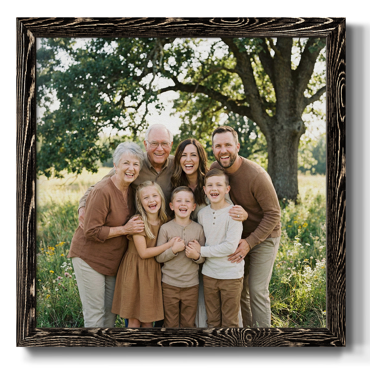 Square Custom Rustic Frames - Gallery Wrapped Canvas or Prints