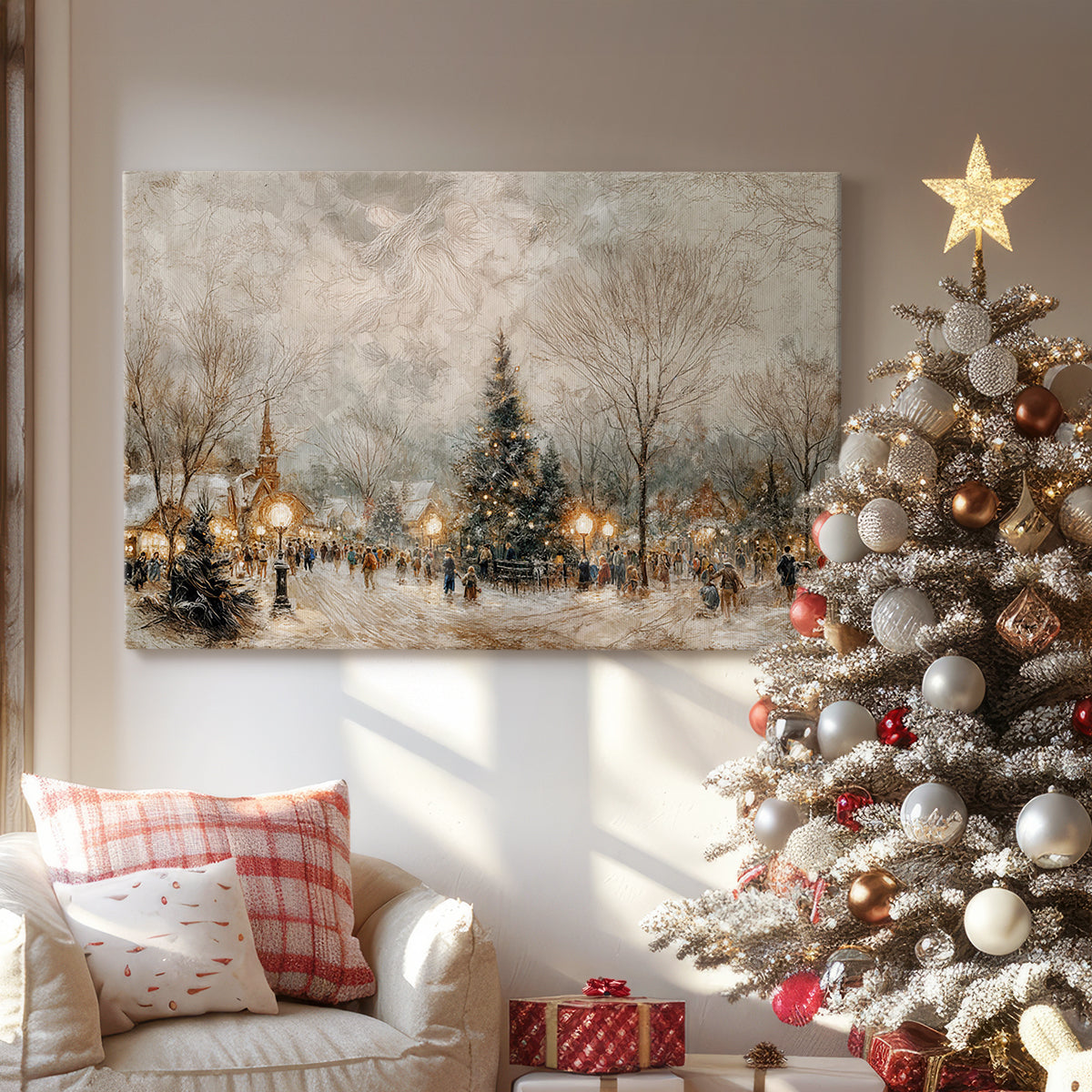 Honeyed Yule Whisper - Canvas Art Print