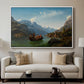 Bridal Procession on the Hardangerfjord, 1848 - Floater Framed Canvas Print