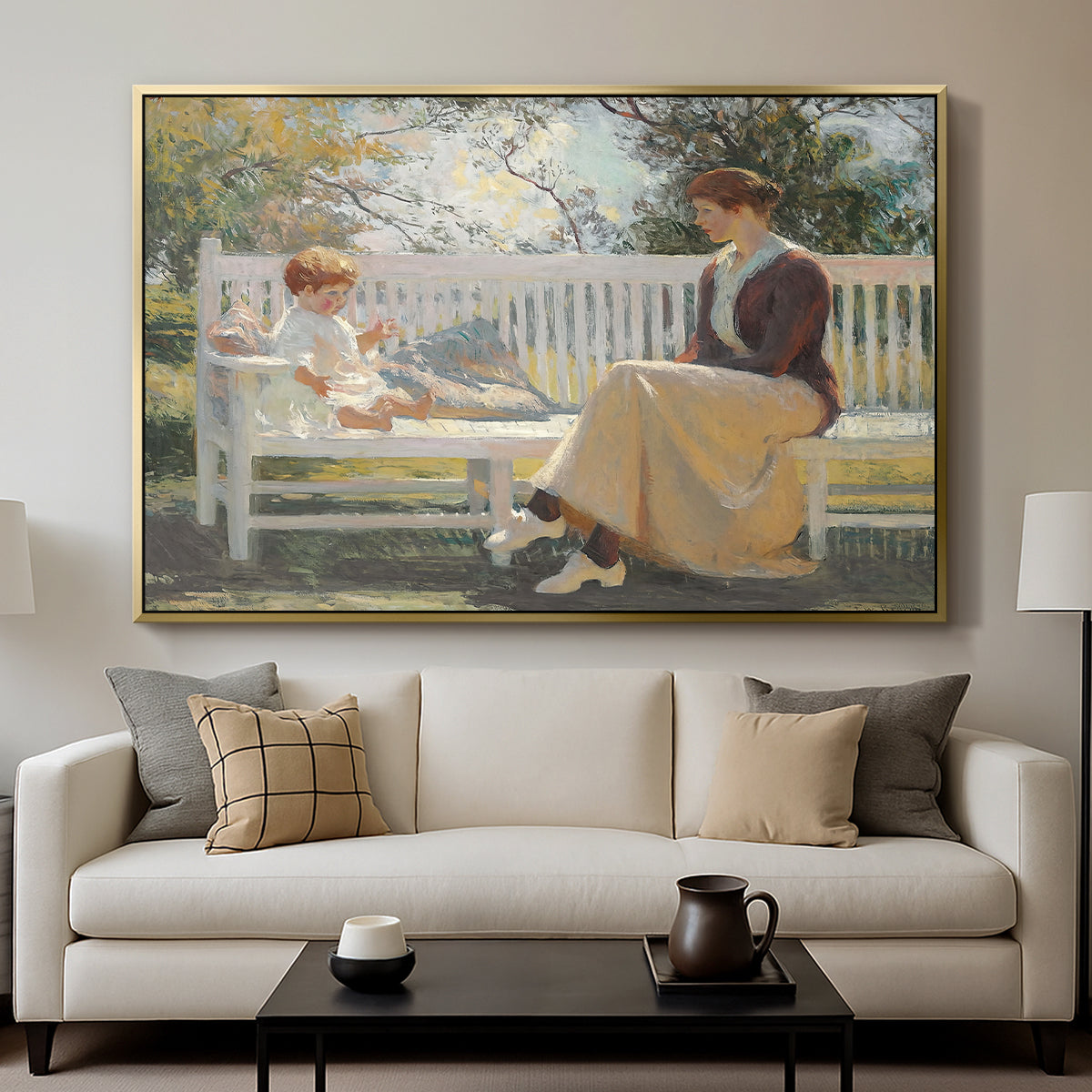 Eleanor and Benny, 1916 - Floater Framed Canvas Print