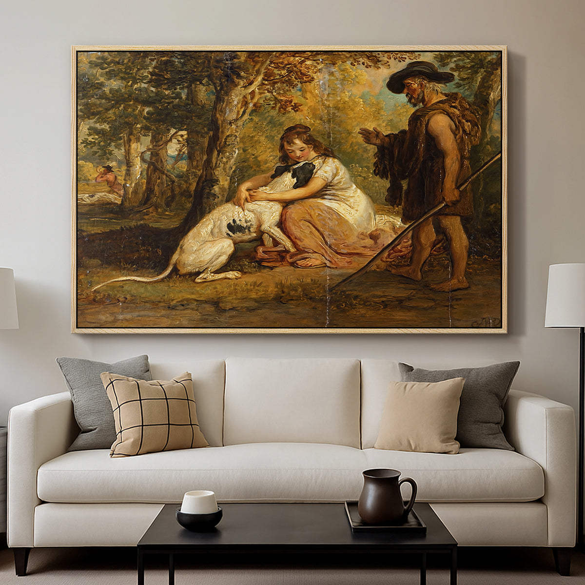 Measure for Measure, or The Biter Bit, 1840 - Floater Framed Canvas Print