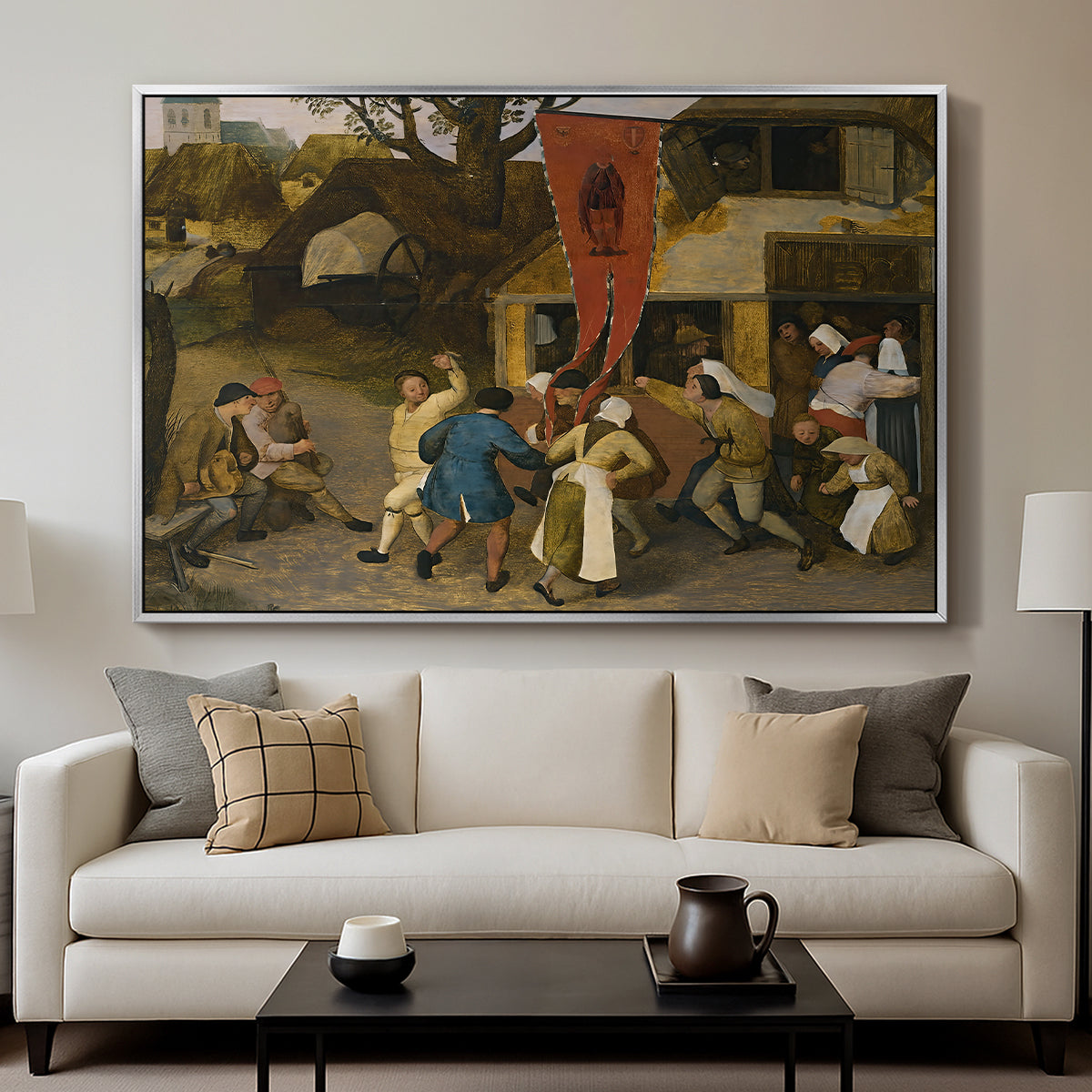 A Village Fair, c. 1567-1569 - Floater Framed Canvas Print