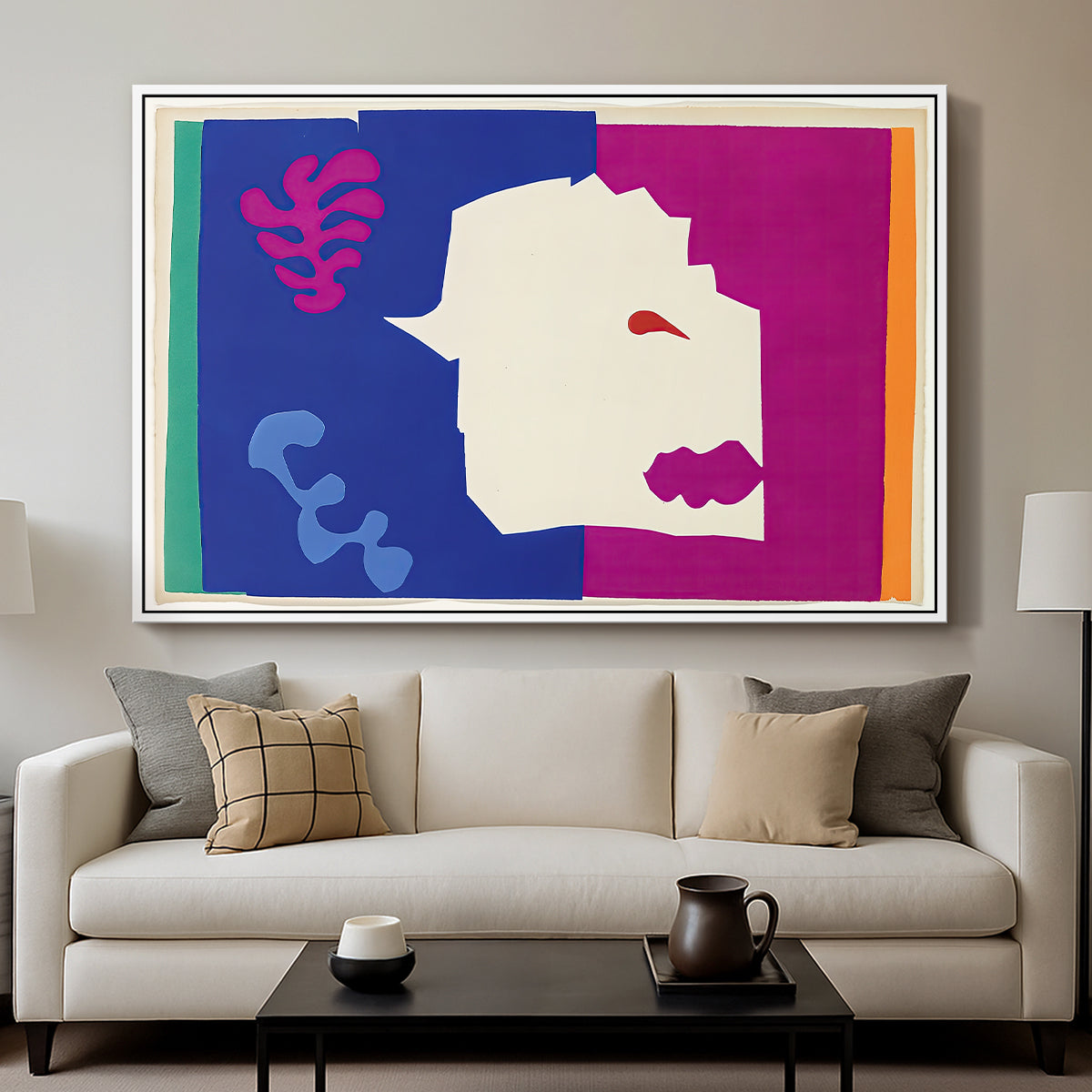 The Wolf (Le loup), from Jazz, 1947 - Floater Framed Canvas Print