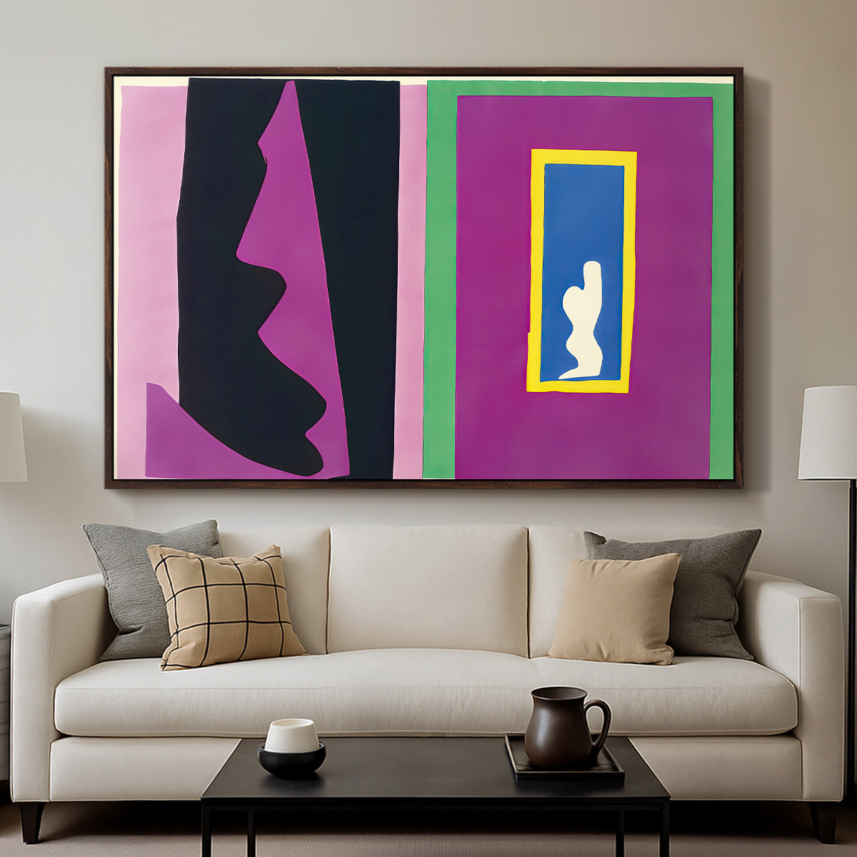 Destiny (Le destin), from Jazz, 1947 - Floater Framed Canvas Print