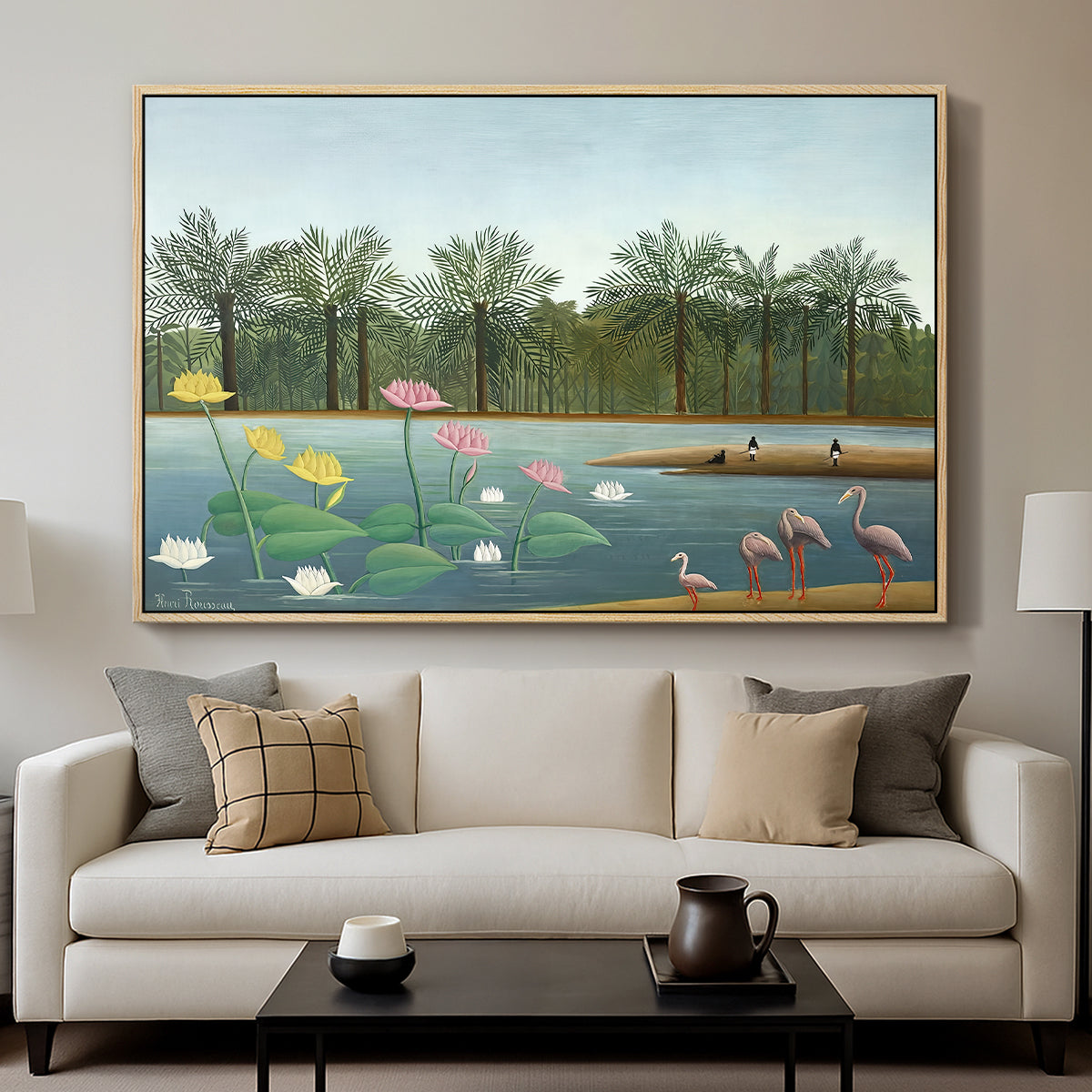 The Flamingoes (Les Flamants), 1907 - Floater Framed Canvas Print