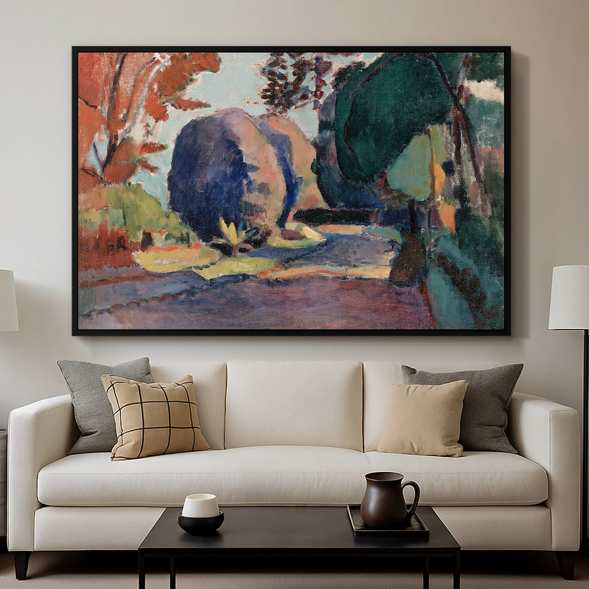 The Luxembourg Gardens, 1901 - Floater Framed Canvas Print