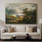 Young Peasant Couple Resting in the Field, 1829 - Floater Framed Canvas Print
