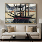 Two Boats Side by Side, Port of Marseilles, c. 1916 - Floater Framed Canvas Print