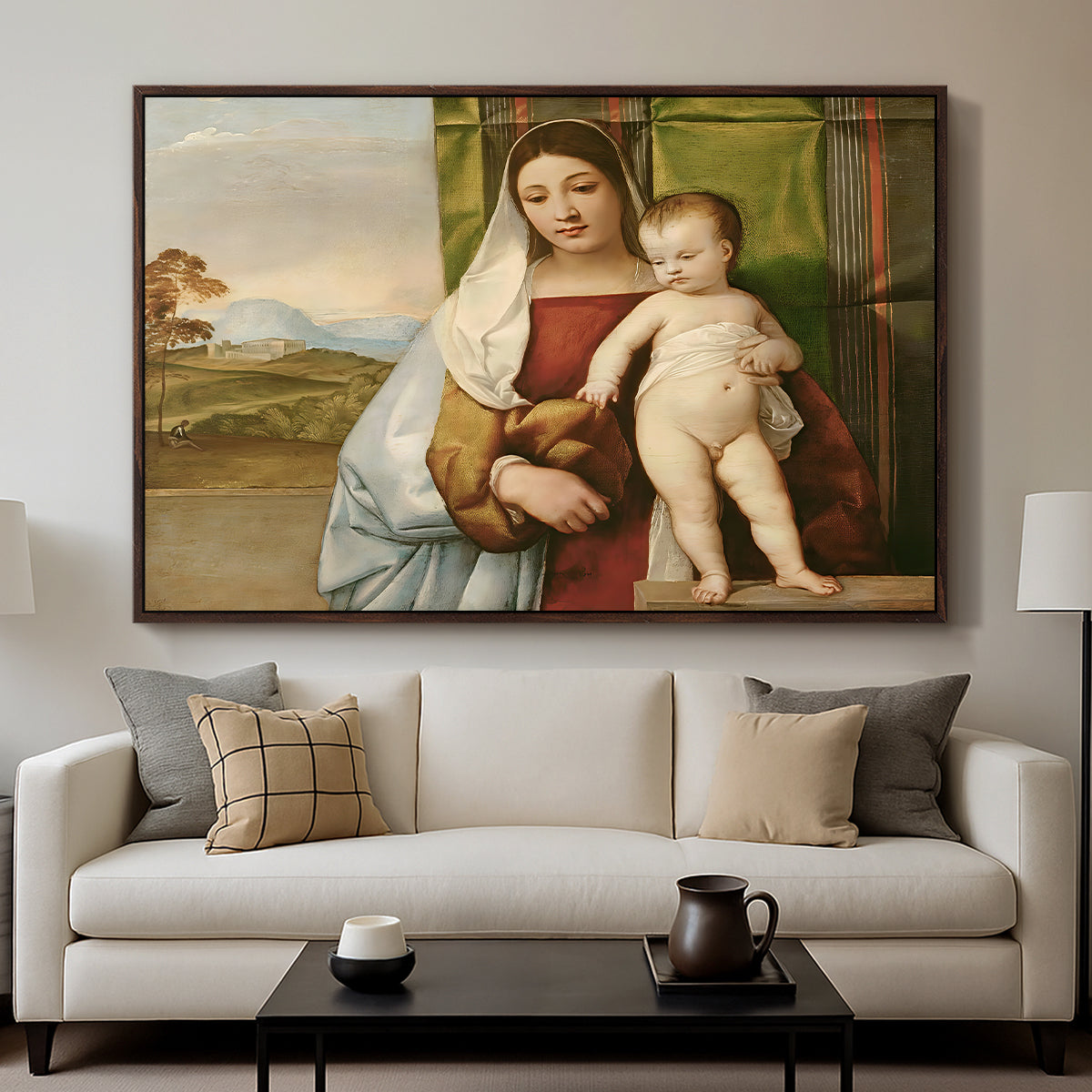 The Gypsy Madonna (La Zingarella), c. 1510-1511 - Floater Framed Canvas Print
