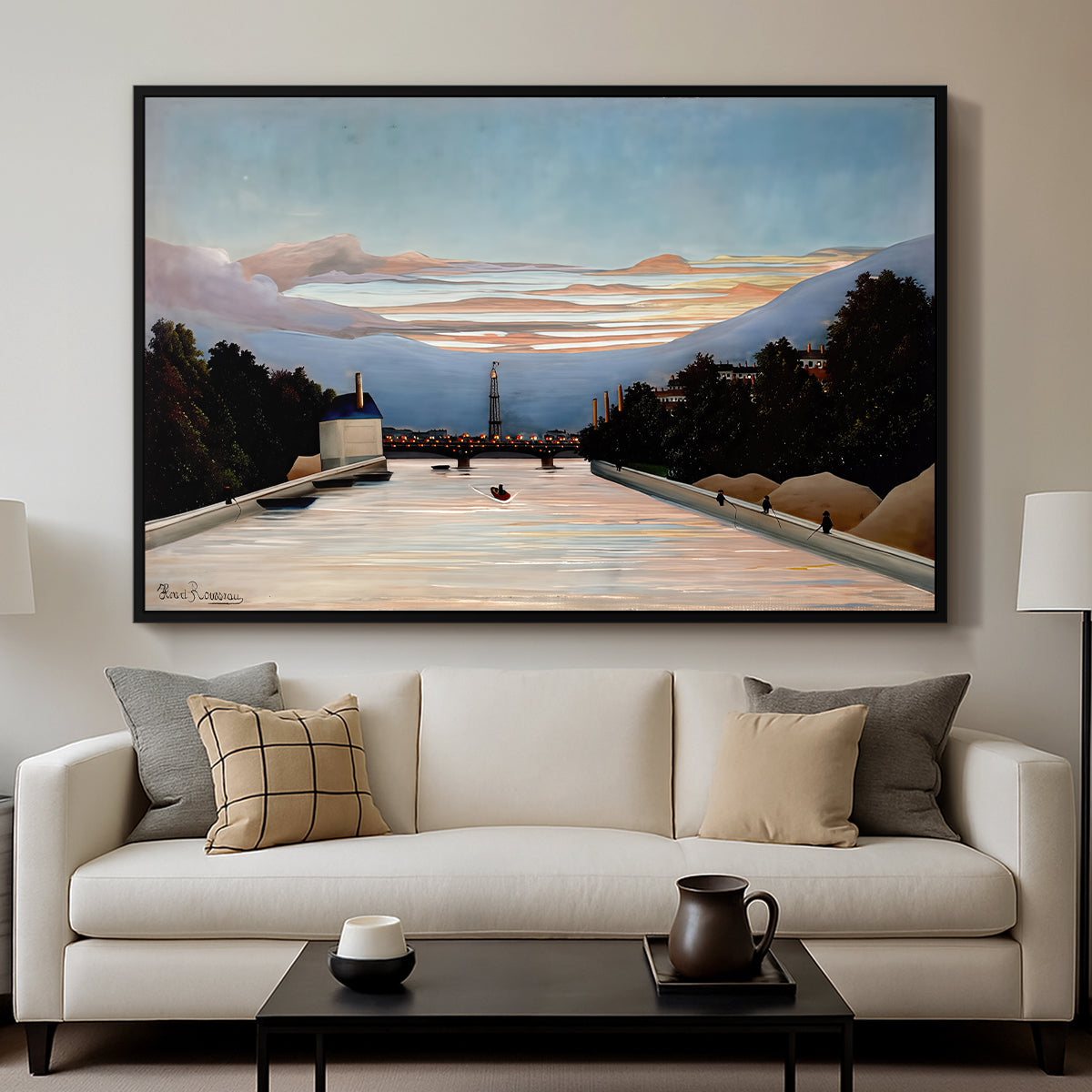 The Eiffel Tower, c. 1898 - Floater Framed Canvas Print