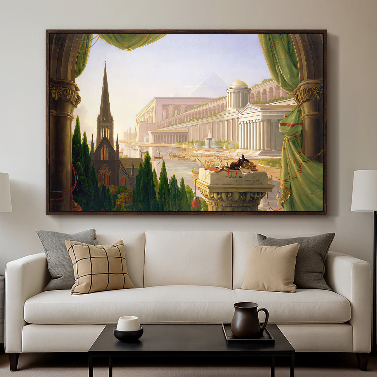The Architect's Dream, 1840 - Floater Framed Canvas Print