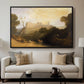 Linlithgow Palace, c. 1807 - Floater Framed Canvas Print