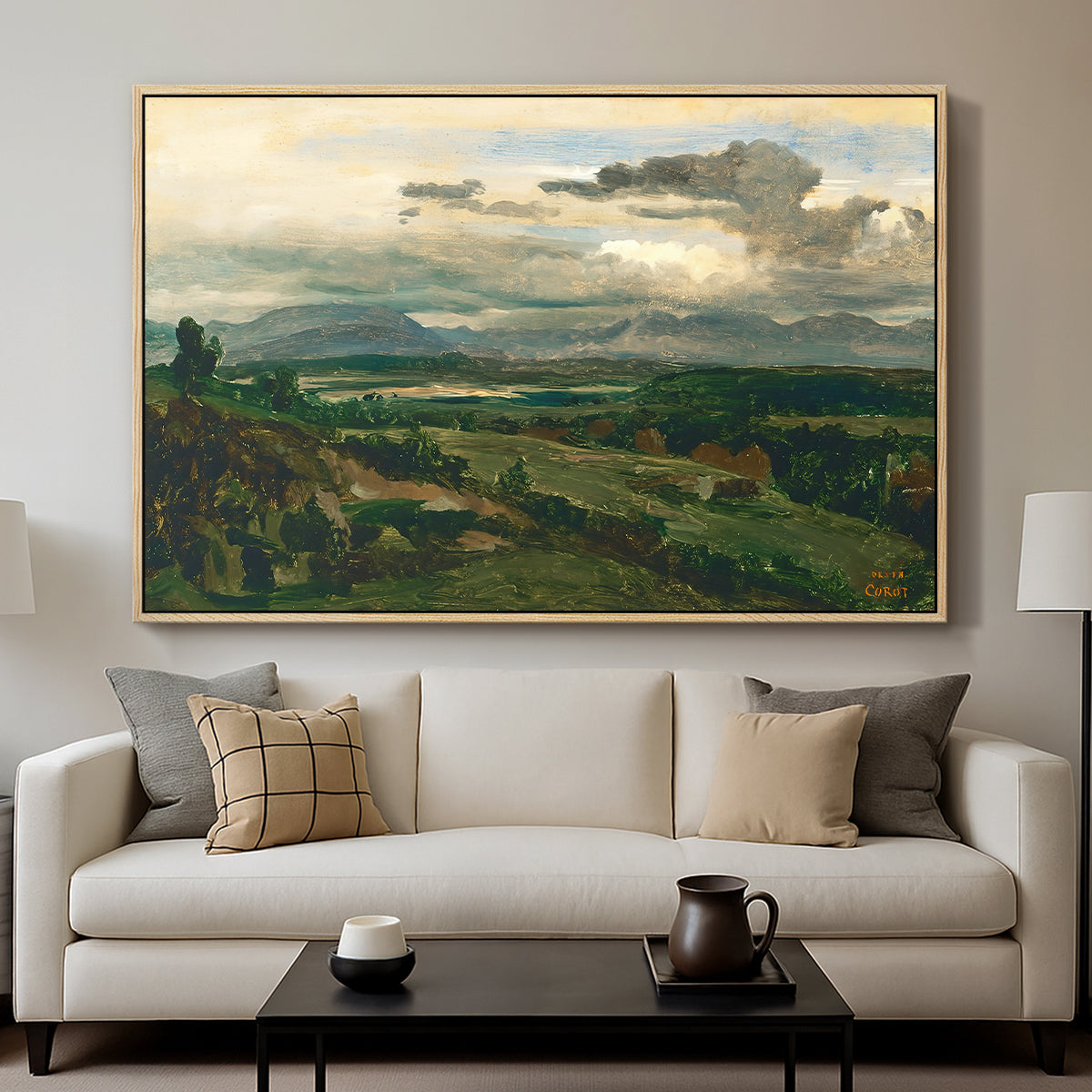 Civita Castellana, c. 1860s - Floater Framed Canvas Print