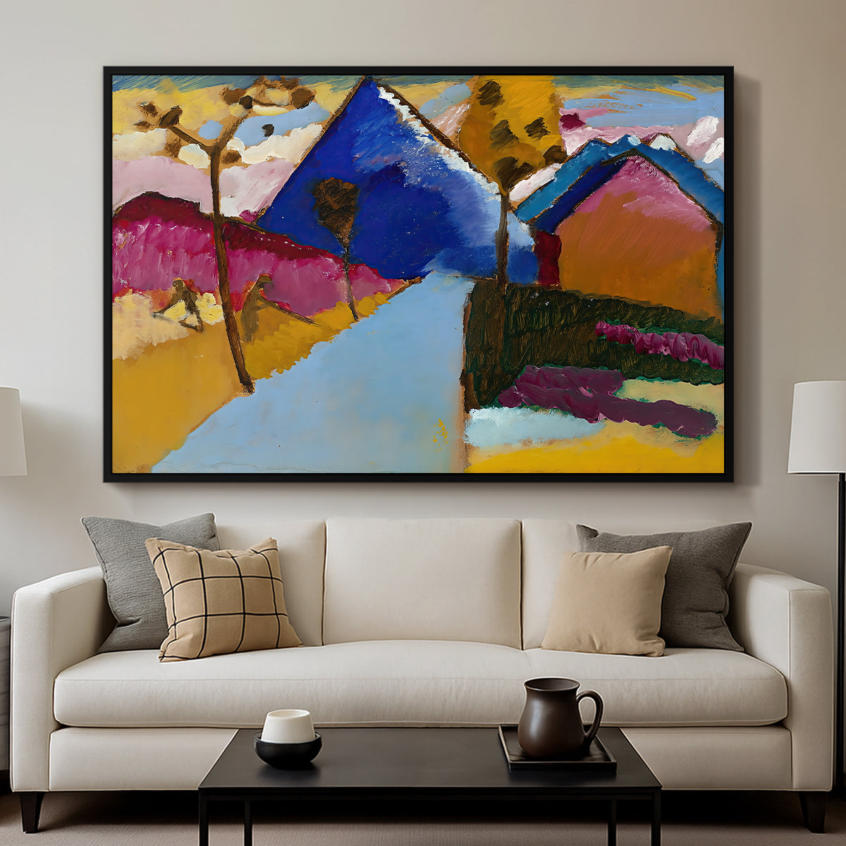 Kochel Straight Street, 1909 - Floater Framed Canvas Print